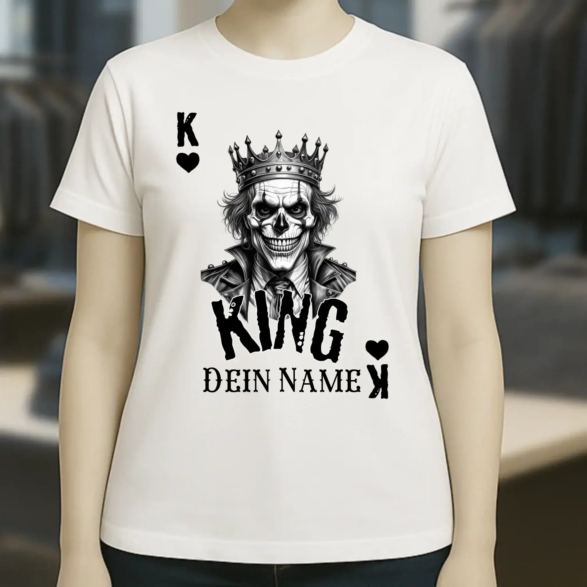 Poker King + dein Name • Ladies Premium T-Shirt XS-2XL aus Bio-Baumwolle für Damen • Exklusivdesign • personalisiert