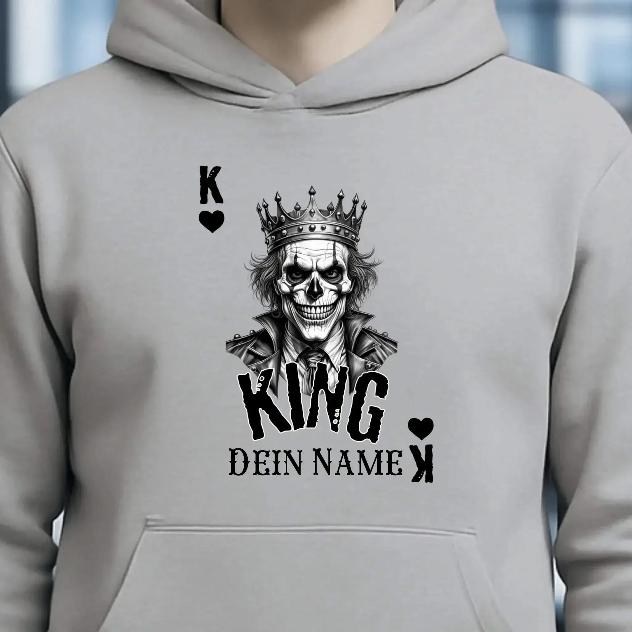 Poker King + dein Name • Unisex Premium Hoodie XS-5XL aus Bio-Baumwolle für Damen & Herren • Exklusivdesign • personalisiert