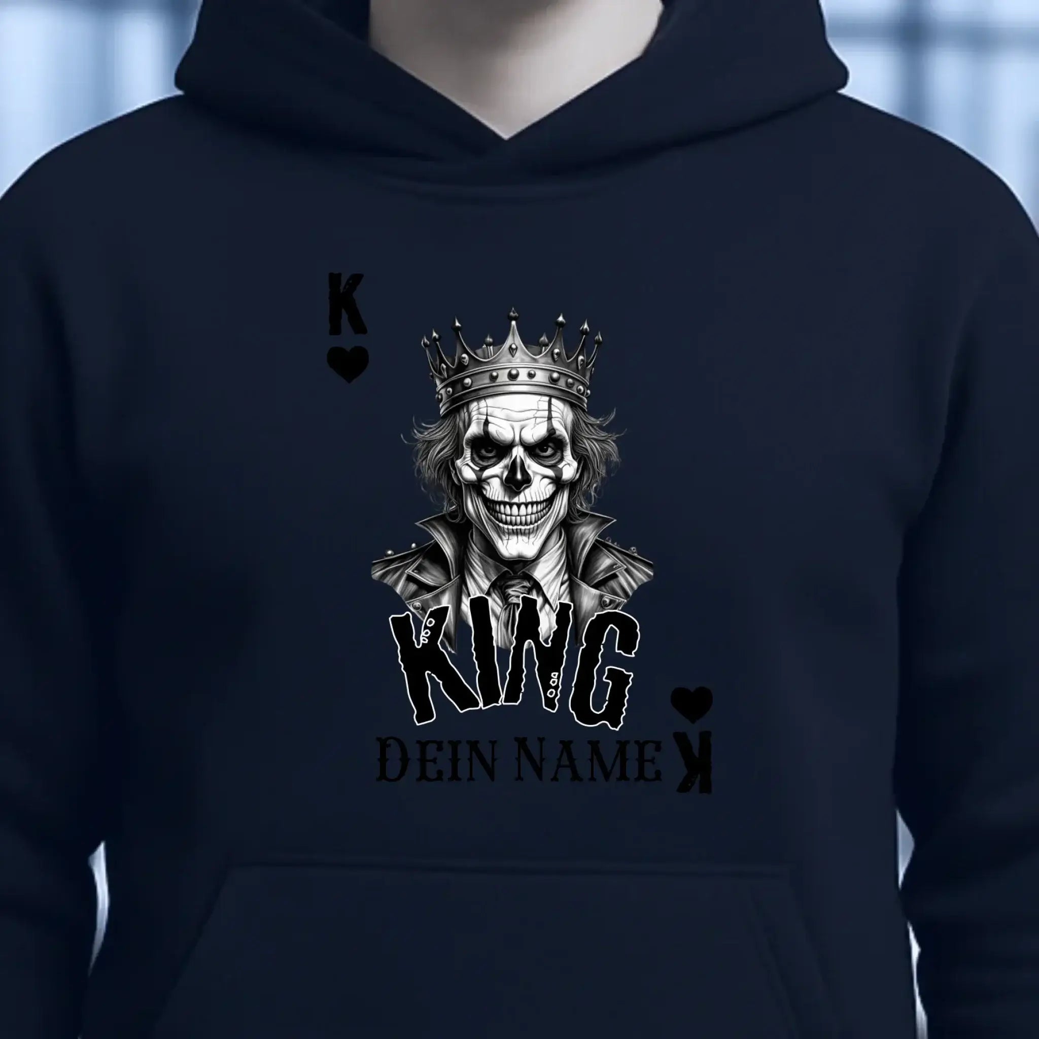 Poker King + dein Name • Unisex Premium Hoodie XS-5XL aus Bio-Baumwolle für Damen & Herren • Exklusivdesign • personalisiert