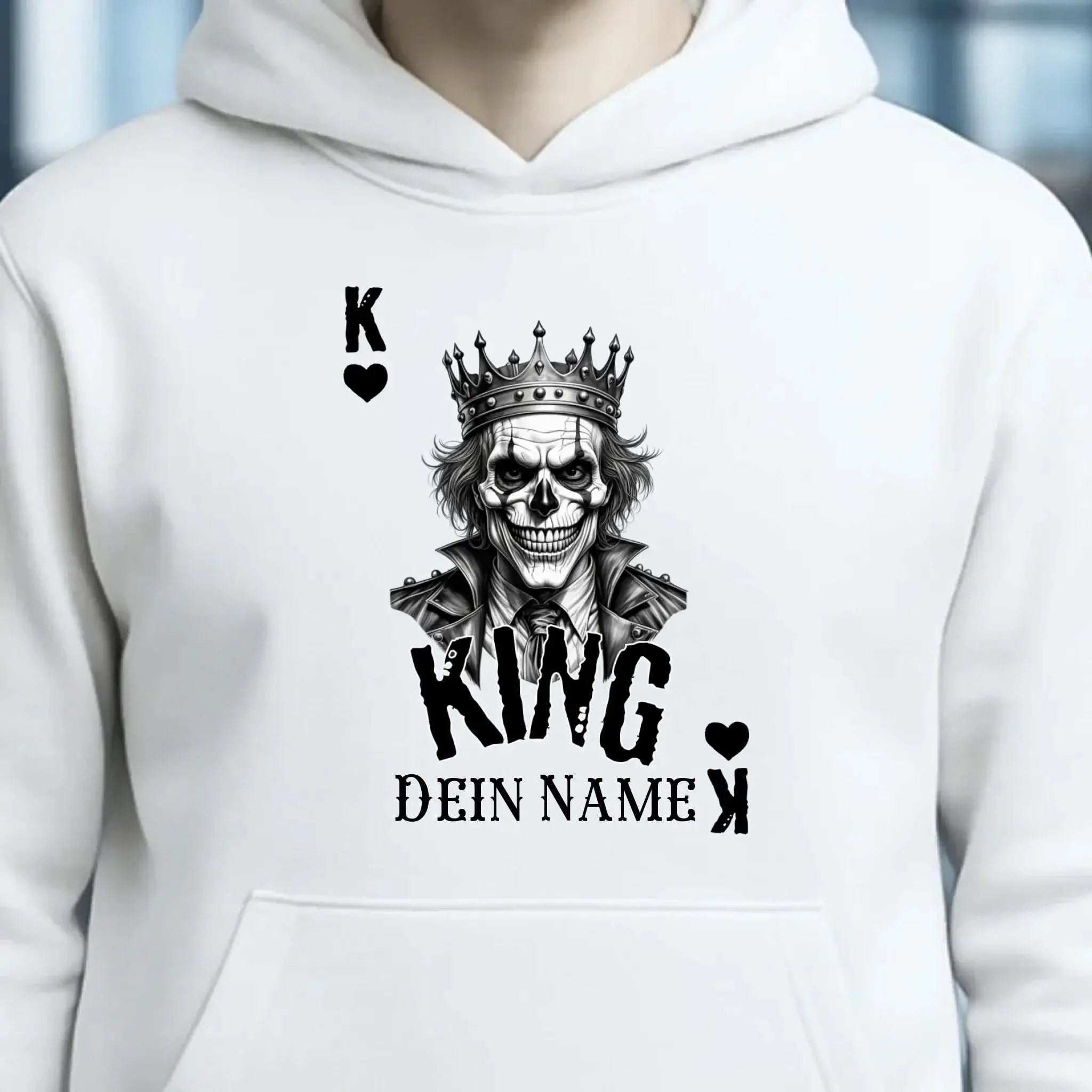 Poker King + dein Name • Unisex Premium Hoodie XS-5XL aus Bio-Baumwolle für Damen & Herren • Exklusivdesign • personalisiert