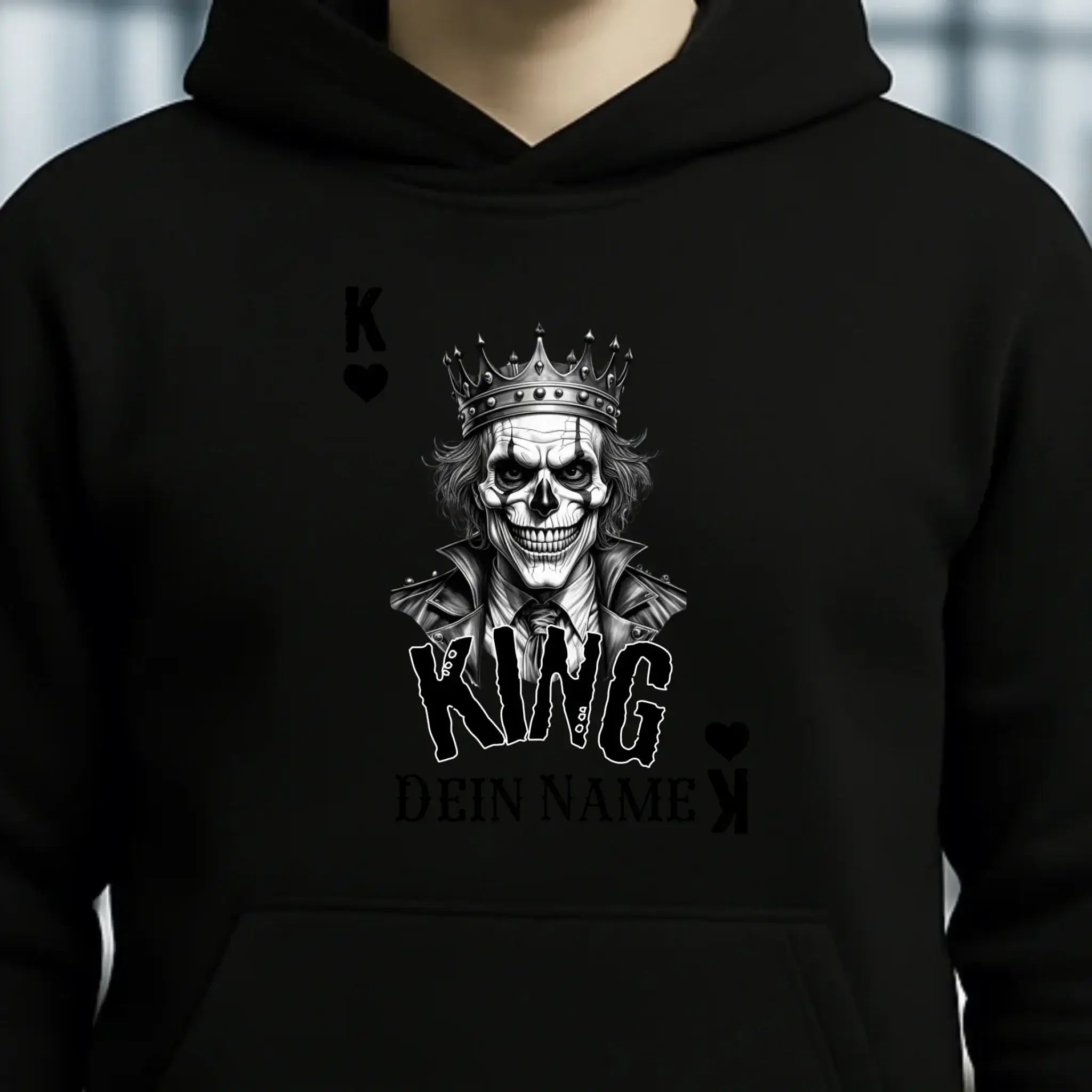 Poker King + dein Name • Unisex Premium Hoodie XS-5XL aus Bio-Baumwolle für Damen & Herren • Exklusivdesign • personalisiert