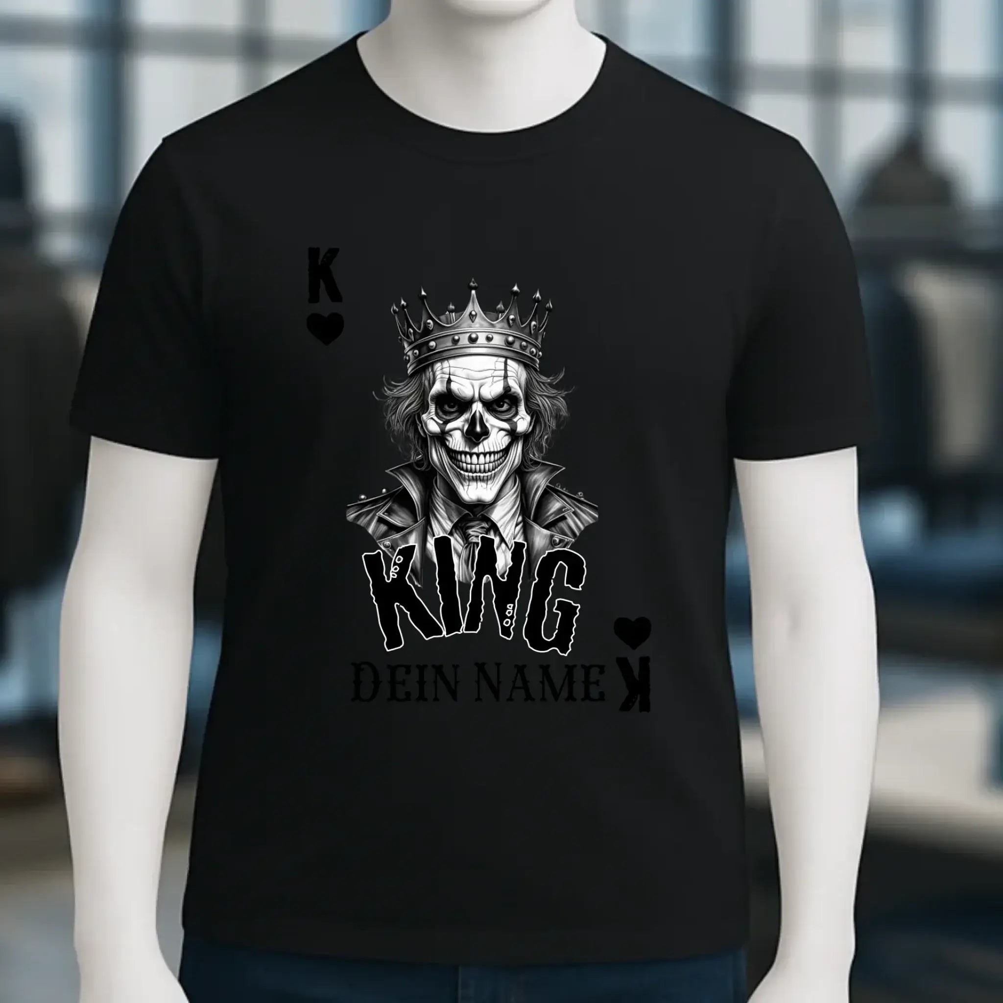 Poker King + dein Name • Unisex Premium T-Shirt XS-5XL aus Bio-Baumwolle für Damen & Herren • Exklusivdesign • personalisiert