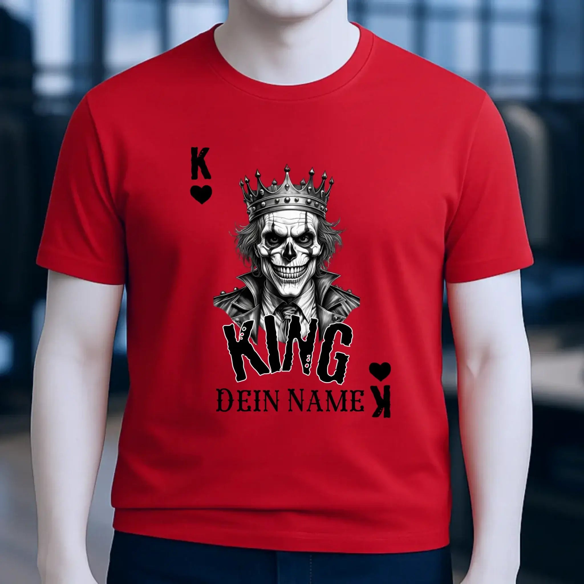 Poker King + dein Name • Unisex Premium T-Shirt XS-5XL aus Bio-Baumwolle für Damen & Herren • Exklusivdesign • personalisiert