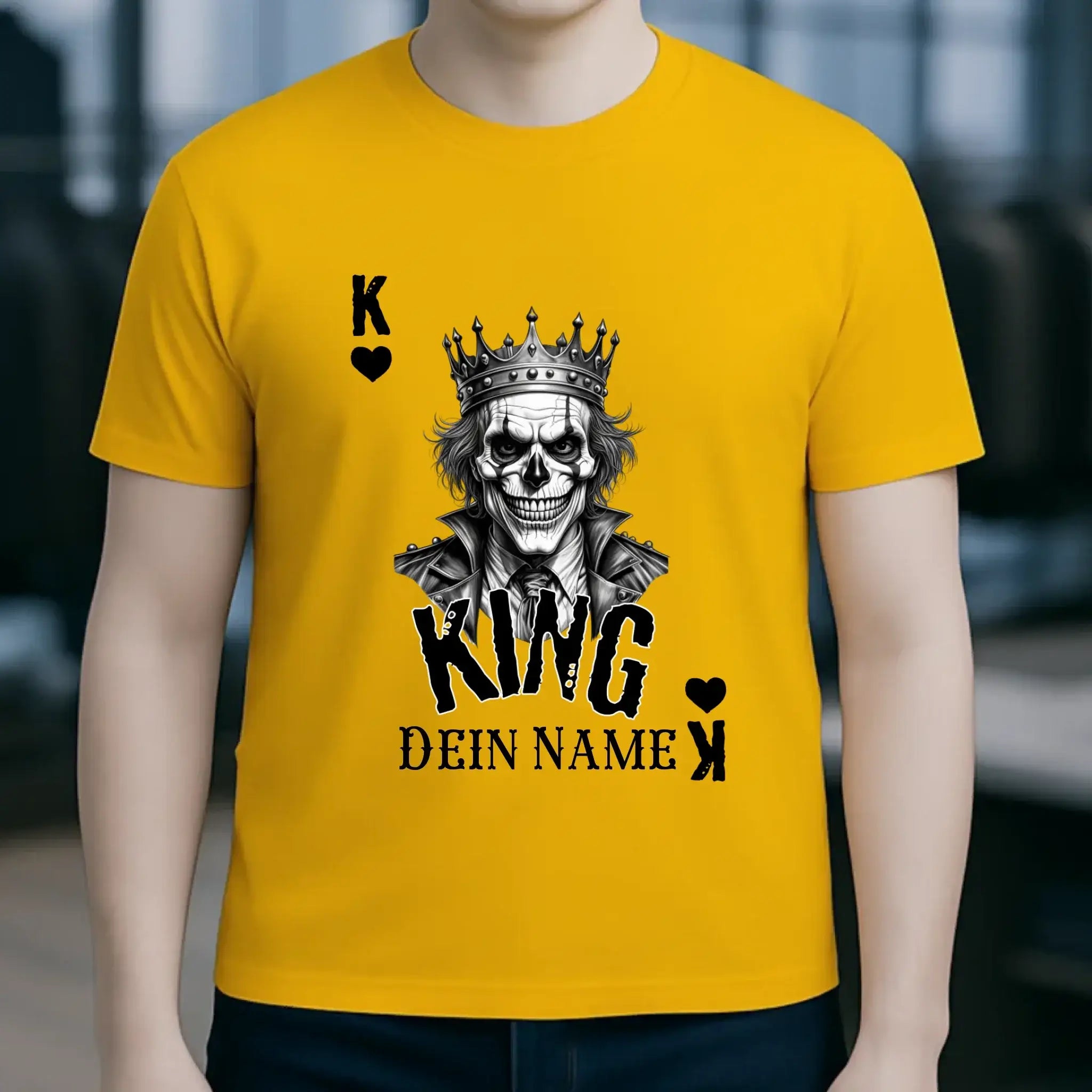 Poker King + dein Name • Unisex Premium T-Shirt XS-5XL aus Bio-Baumwolle für Damen & Herren • Exklusivdesign • personalisiert