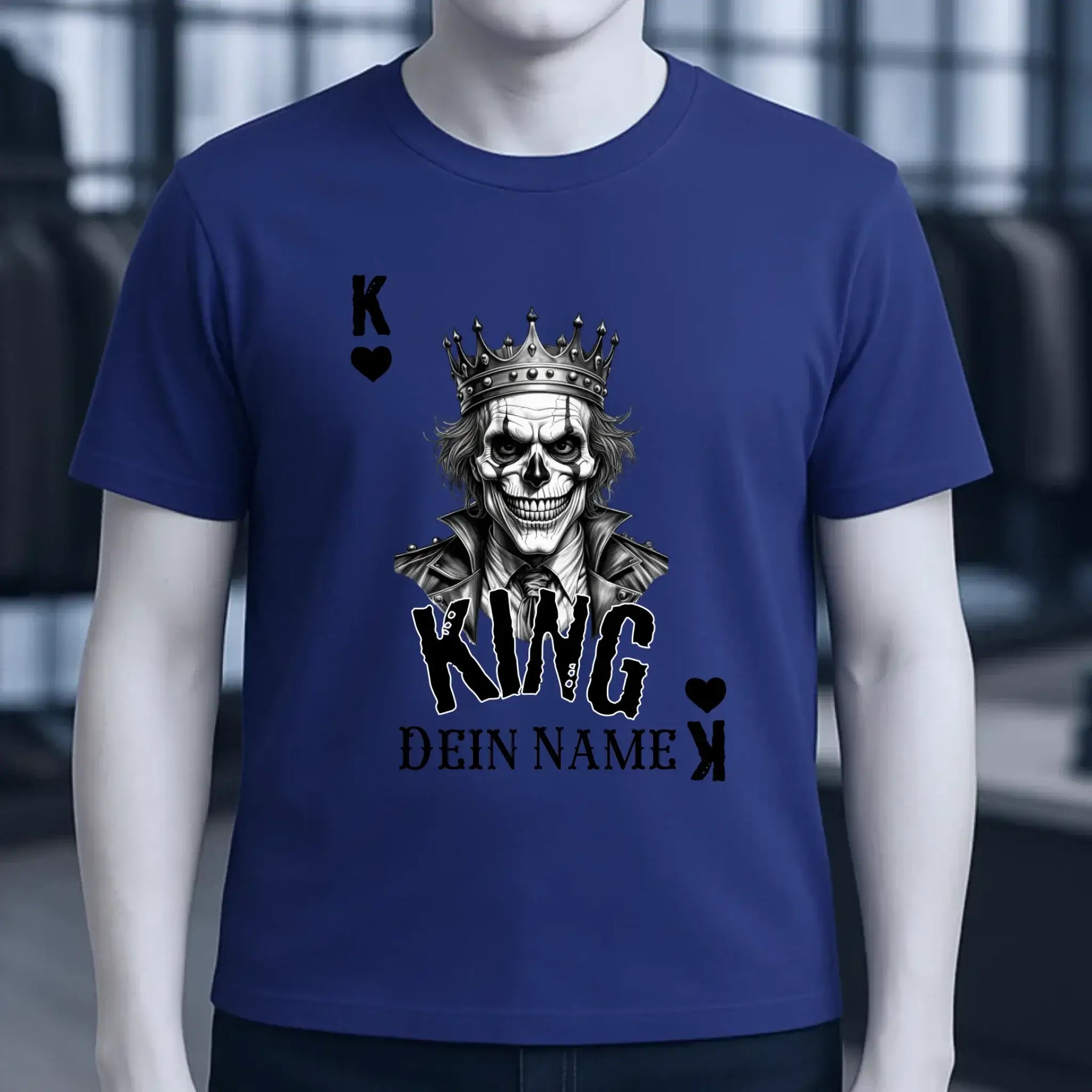 Poker King + dein Name • Unisex Premium T-Shirt XS-5XL aus Bio-Baumwolle für Damen & Herren • Exklusivdesign • personalisiert