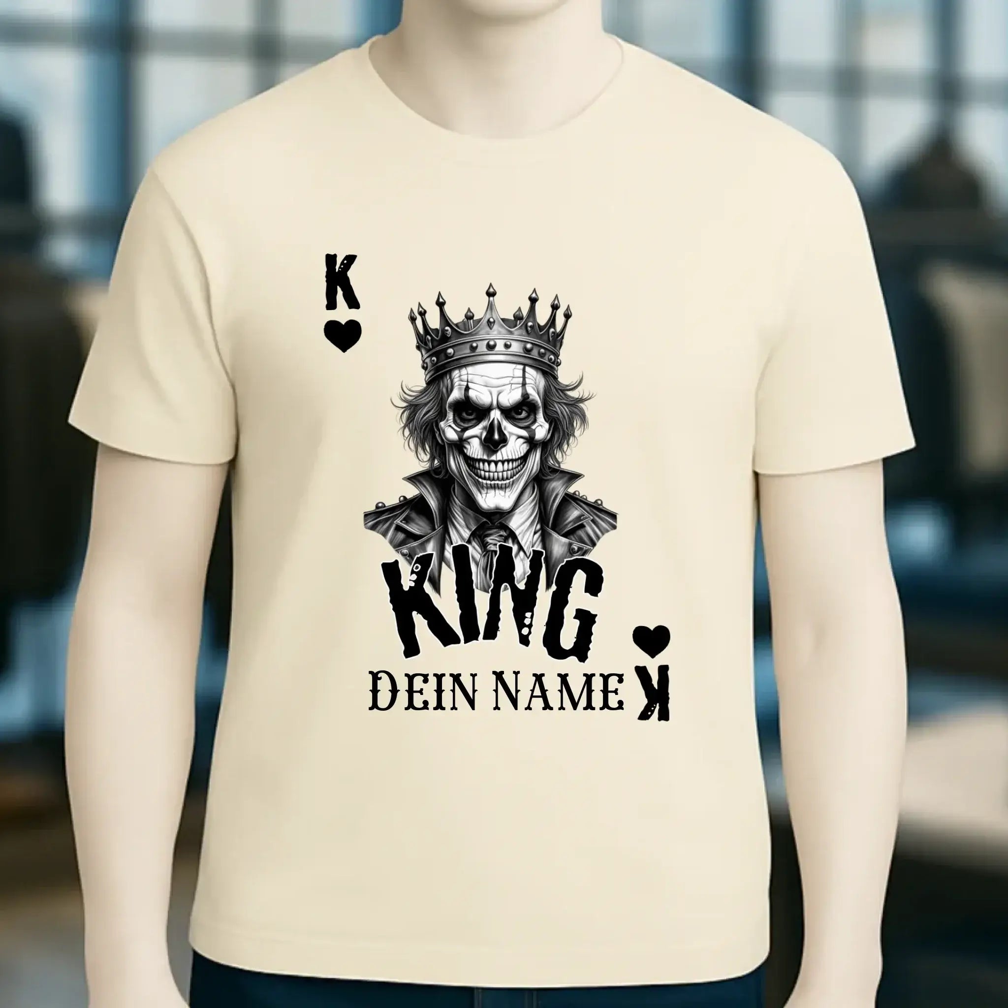 Poker King + dein Name • Unisex Premium T-Shirt XS-5XL aus Bio-Baumwolle für Damen & Herren • Exklusivdesign • personalisiert