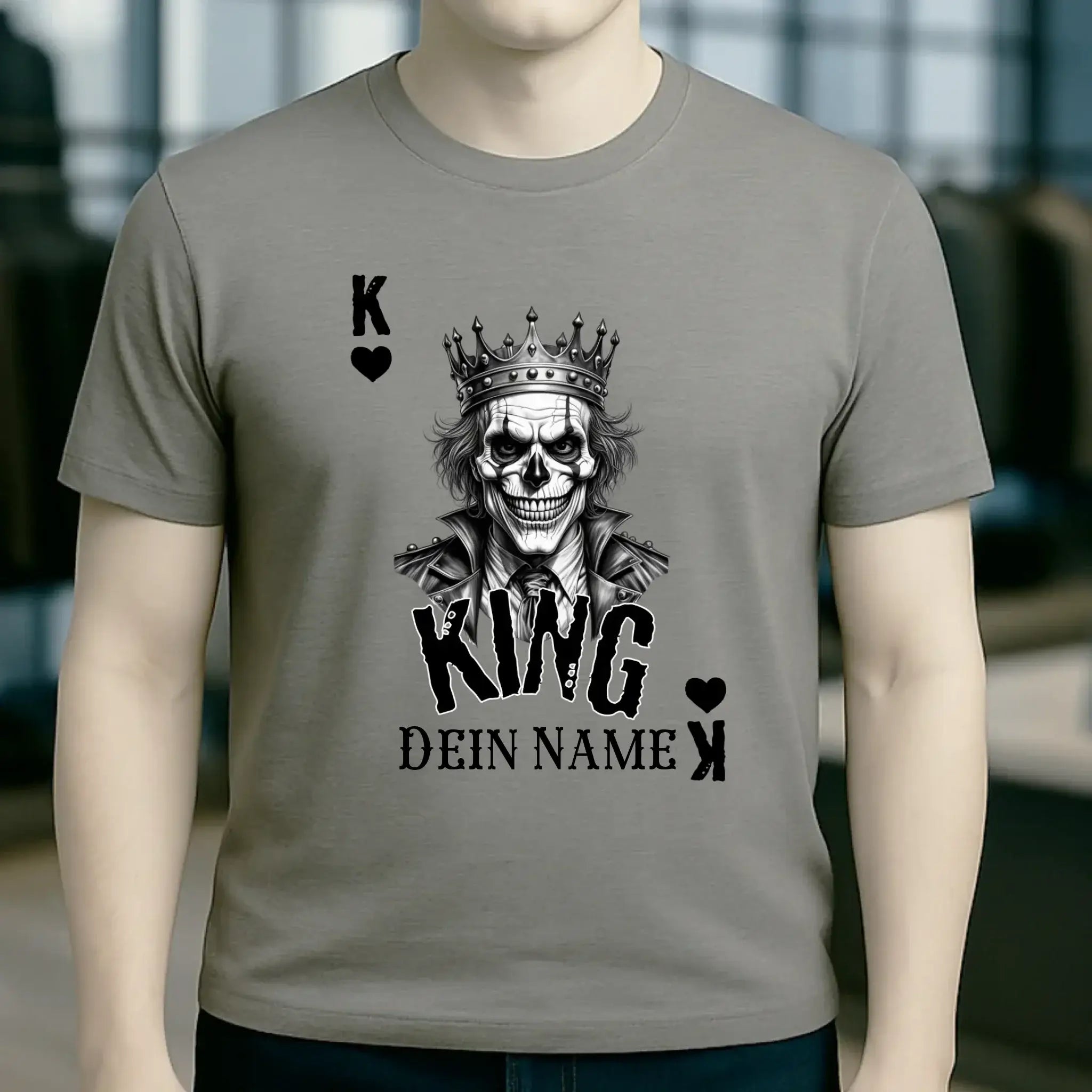 Poker King + dein Name • Unisex Premium T-Shirt XS-5XL aus Bio-Baumwolle für Damen & Herren • Exklusivdesign • personalisiert