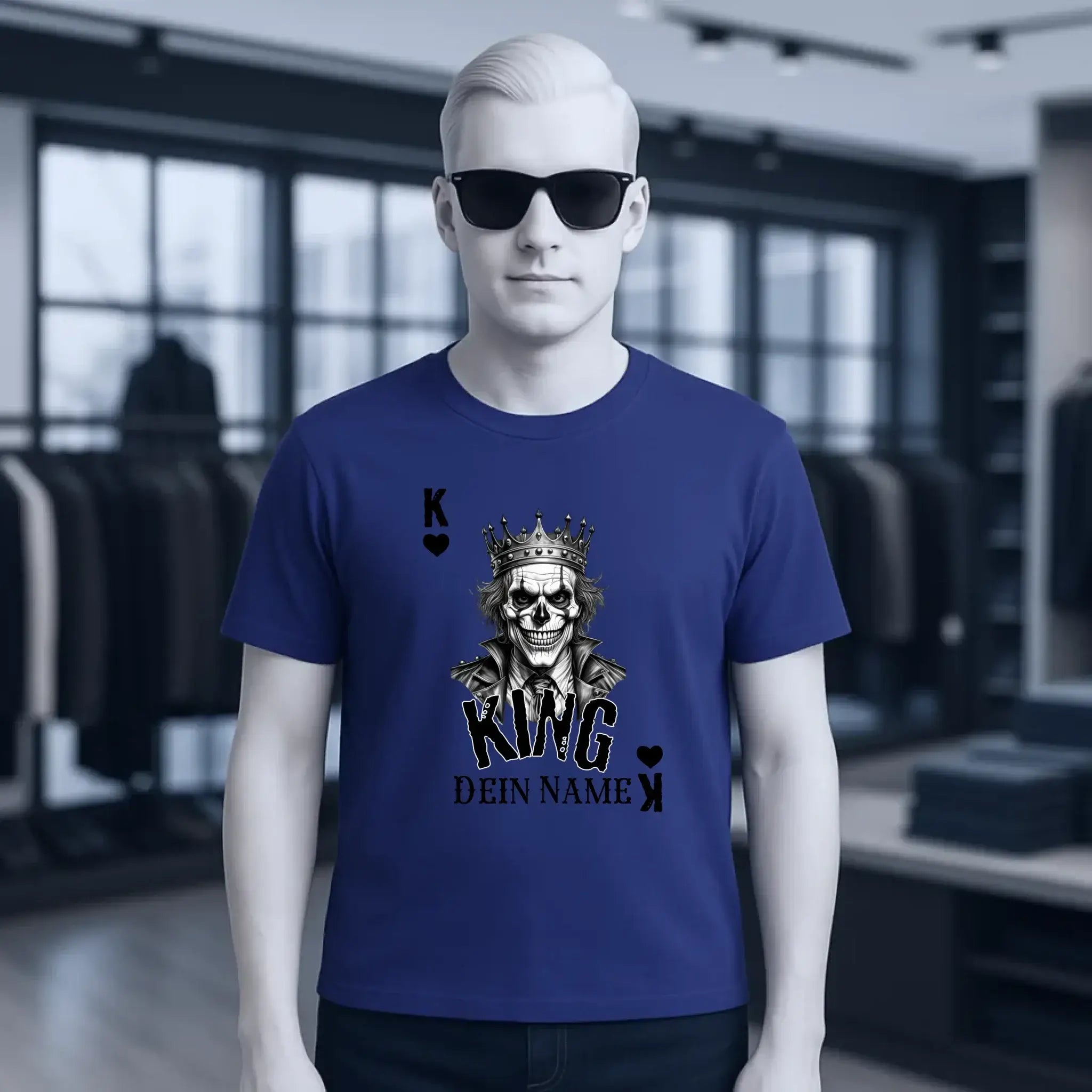 Poker King + dein Name • Unisex Premium T-Shirt XS-5XL aus Bio-Baumwolle für Damen & Herren • Exklusivdesign • personalisiert