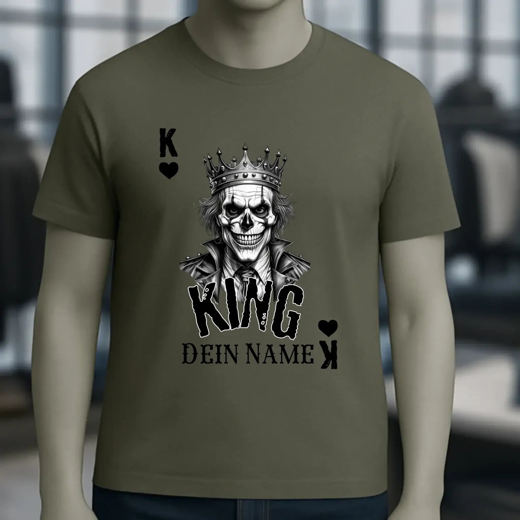 Poker King + dein Name • Unisex Premium T-Shirt XS-5XL aus Bio-Baumwolle für Damen & Herren • Exklusivdesign • personalisiert