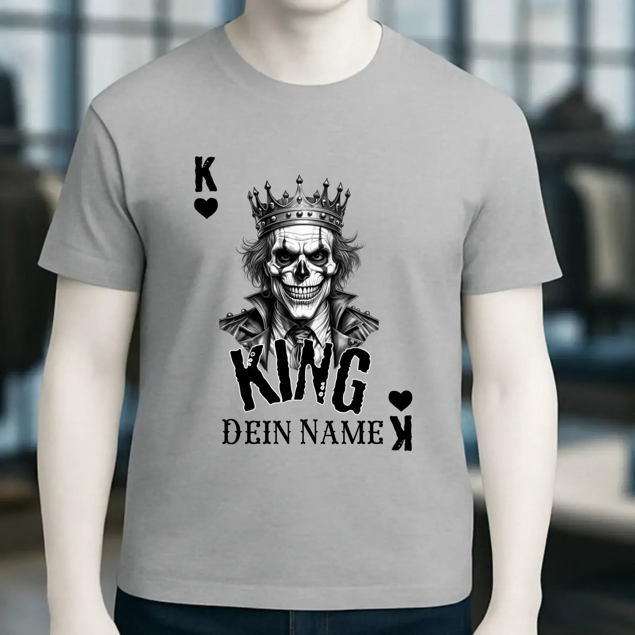 Poker King + dein Name • Unisex Premium T-Shirt XS-5XL aus Bio-Baumwolle für Damen & Herren • Exklusivdesign • personalisiert