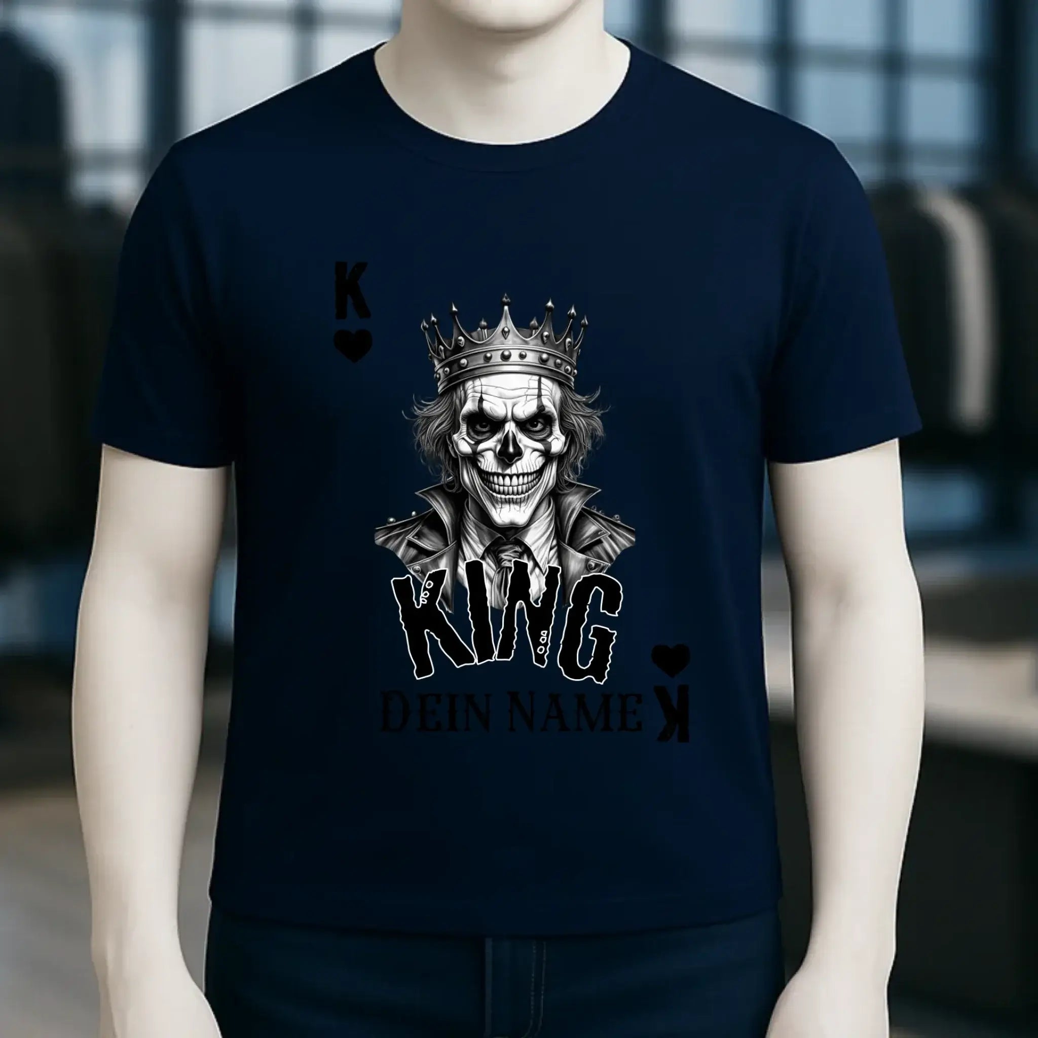 Poker King + dein Name • Unisex Premium T-Shirt XS-5XL aus Bio-Baumwolle für Damen & Herren • Exklusivdesign • personalisiert