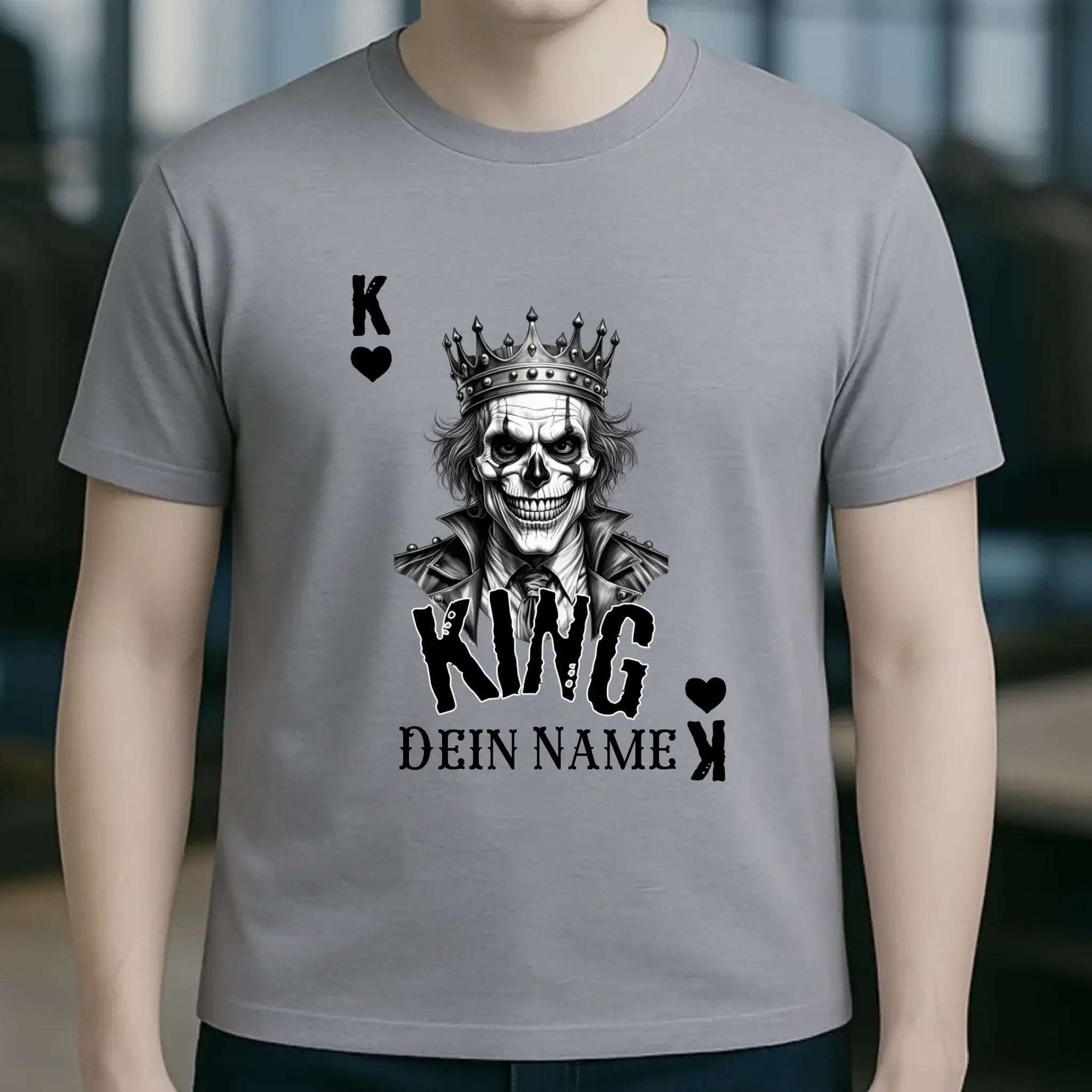 Poker King + dein Name • Unisex Premium T-Shirt XS-5XL aus Bio-Baumwolle für Damen & Herren • Exklusivdesign • personalisiert