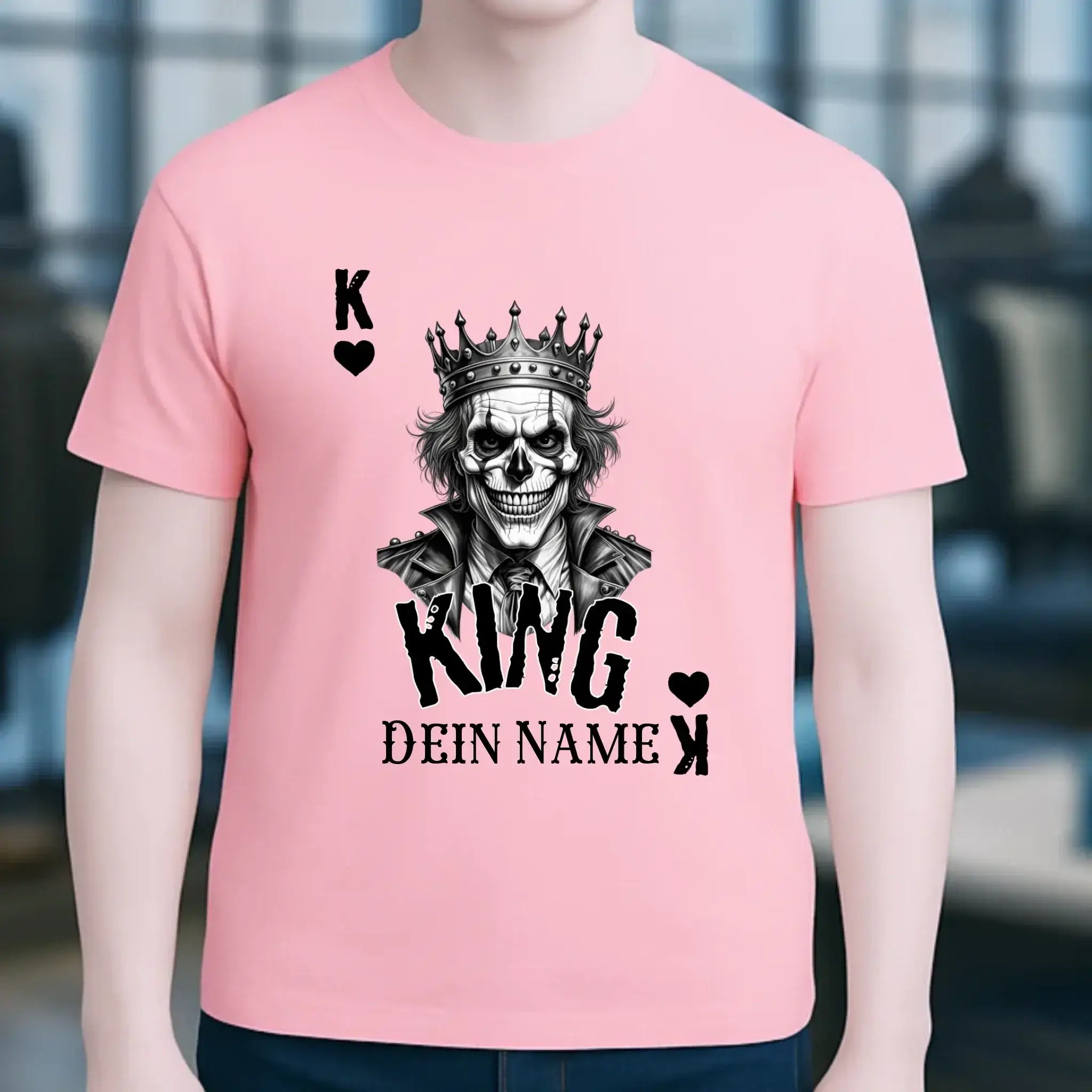 Poker King + dein Name • Unisex Premium T-Shirt XS-5XL aus Bio-Baumwolle für Damen & Herren • Exklusivdesign • personalisiert