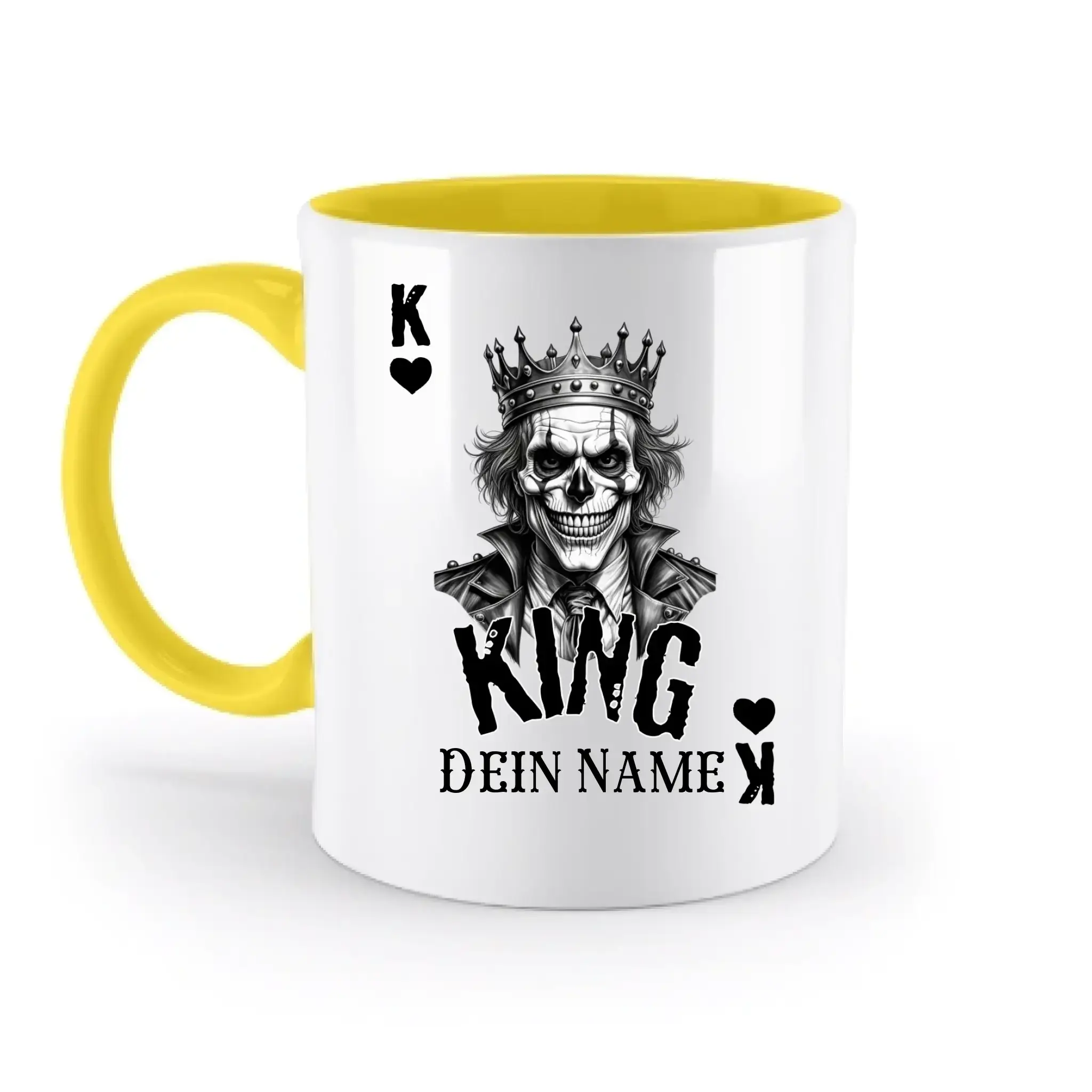 Poker King + dein Name • zweifarbige Tasse spülmaschinengeeignet • Exklusivdesign • personalisiert