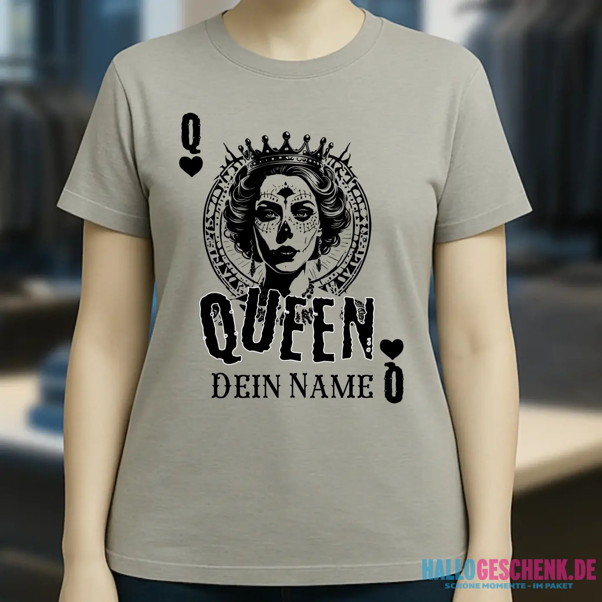 Poker Queen + dein Name • Ladies Premium T-Shirt XS-2XL aus Bio-Baumwolle für Damen • Exklusivdesign • personalisiert