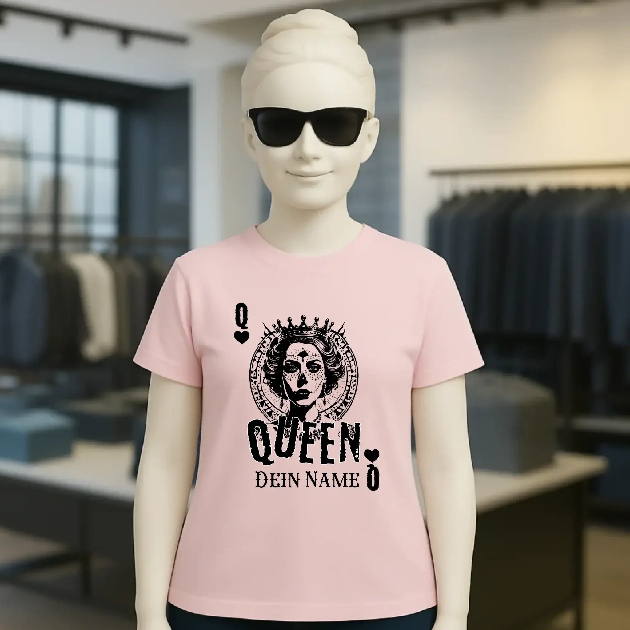 Poker Queen + dein Name • Ladies Premium T-Shirt XS-2XL aus Bio-Baumwolle für Damen • Exklusivdesign • personalisiert