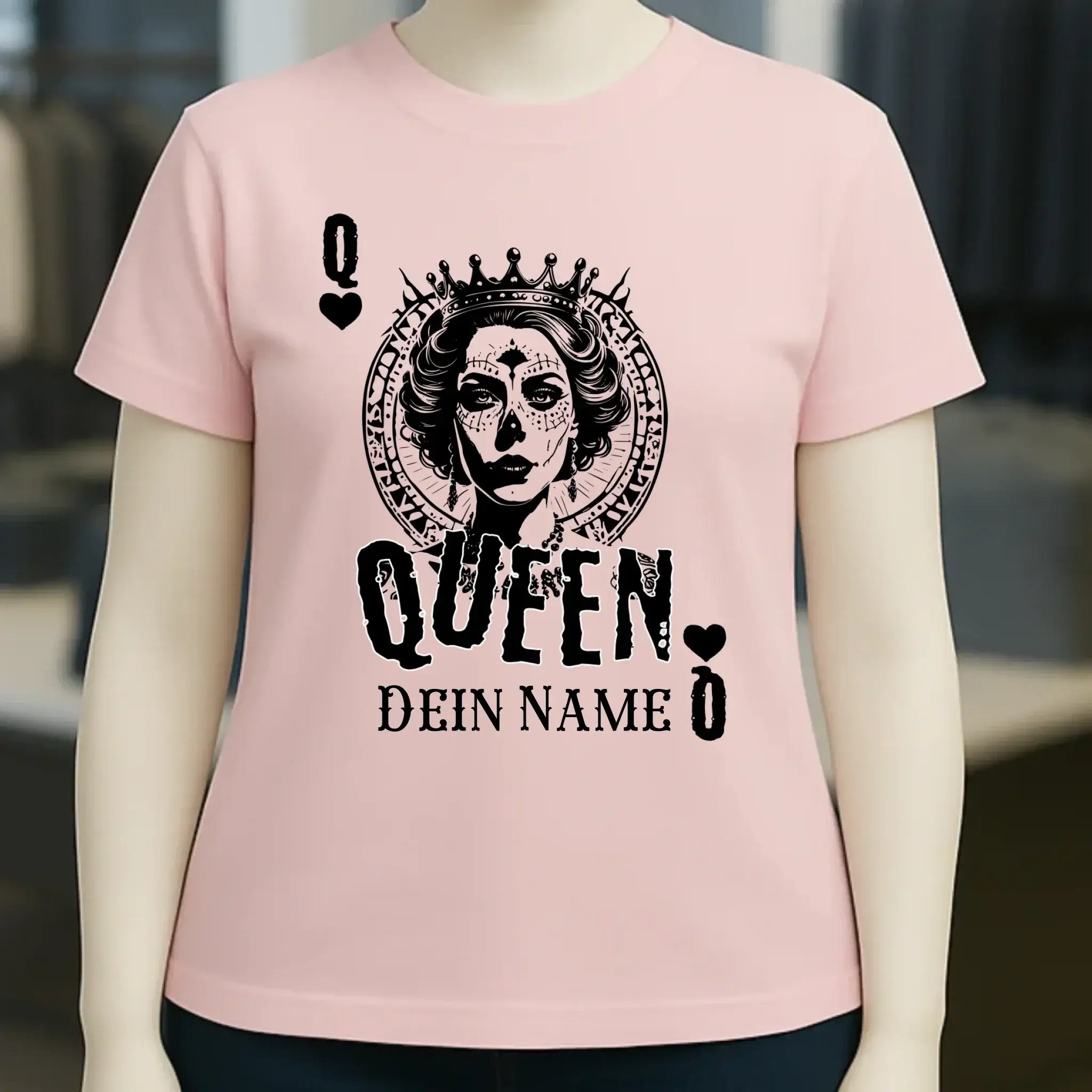 Poker Queen + dein Name • Ladies Premium T-Shirt XS-2XL aus Bio-Baumwolle für Damen • Exklusivdesign • personalisiert