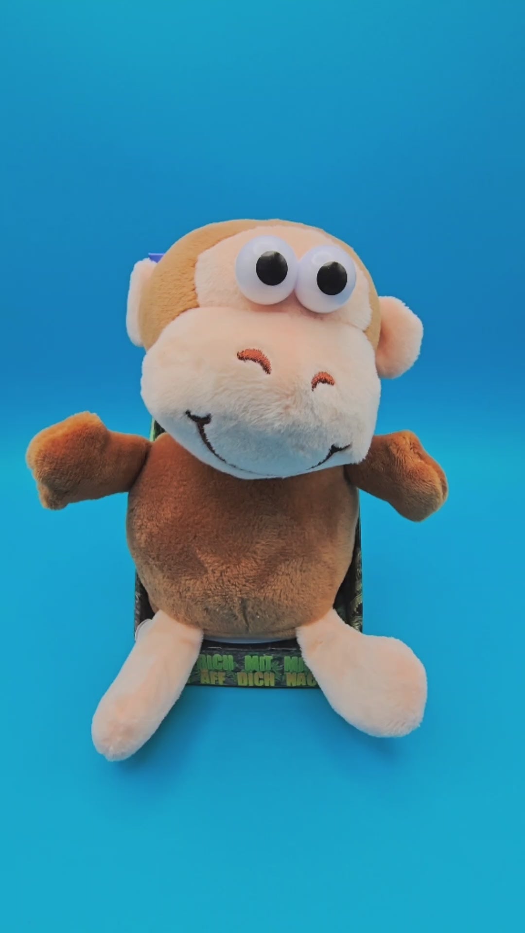 Chattering monkey ZULU, who repeats everything • incl. batteries • 18x12x16cm • Chattering animals