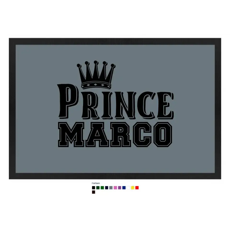 PRINCE + WUNSCHNAME • Fußmatte • Exklusivdesign • personalisiert