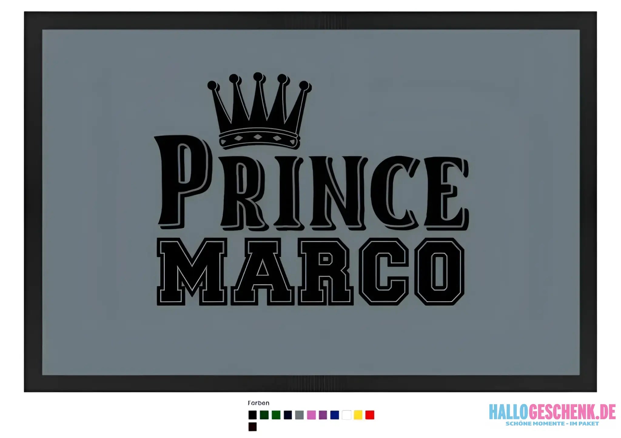 PRINCE + WUNSCHNAME • Fußmatte • Exklusivdesign • personalisiert