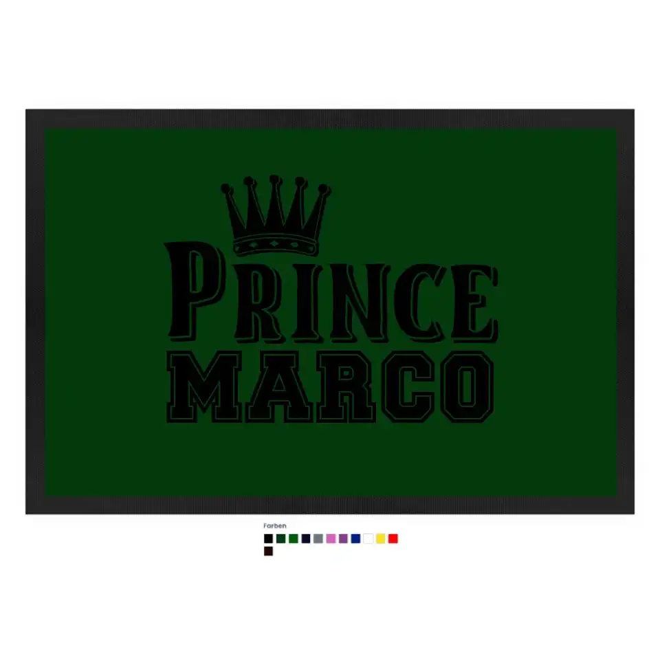 PRINCE + WUNSCHNAME • Fußmatte • Exklusivdesign • personalisiert