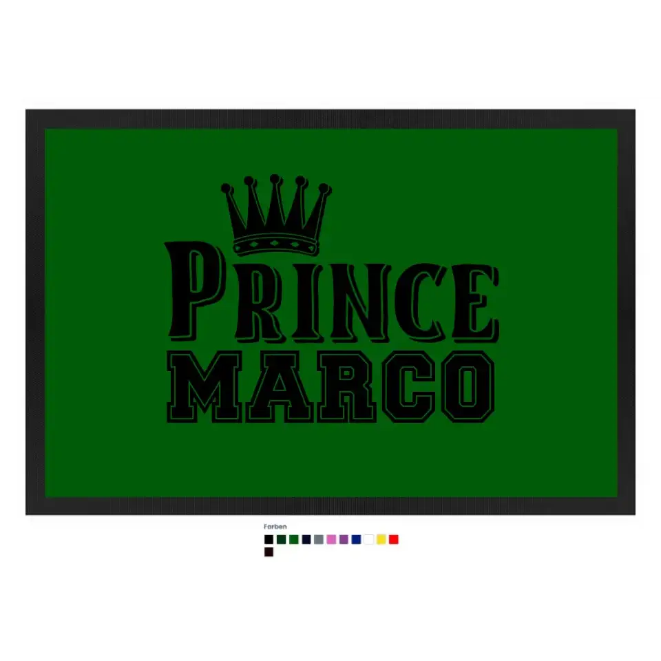 PRINCE + WUNSCHNAME • Fußmatte • Exklusivdesign • personalisiert