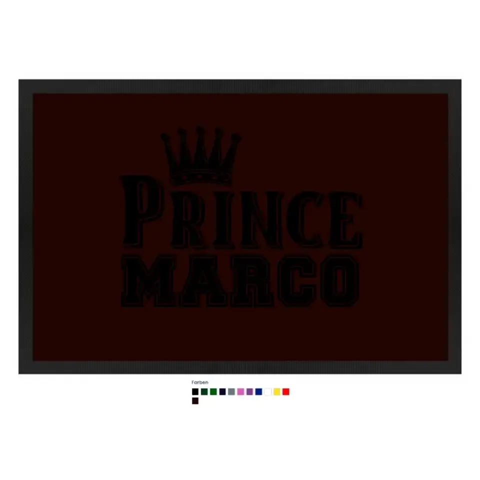 PRINCE + WUNSCHNAME • Fußmatte • Exklusivdesign • personalisiert