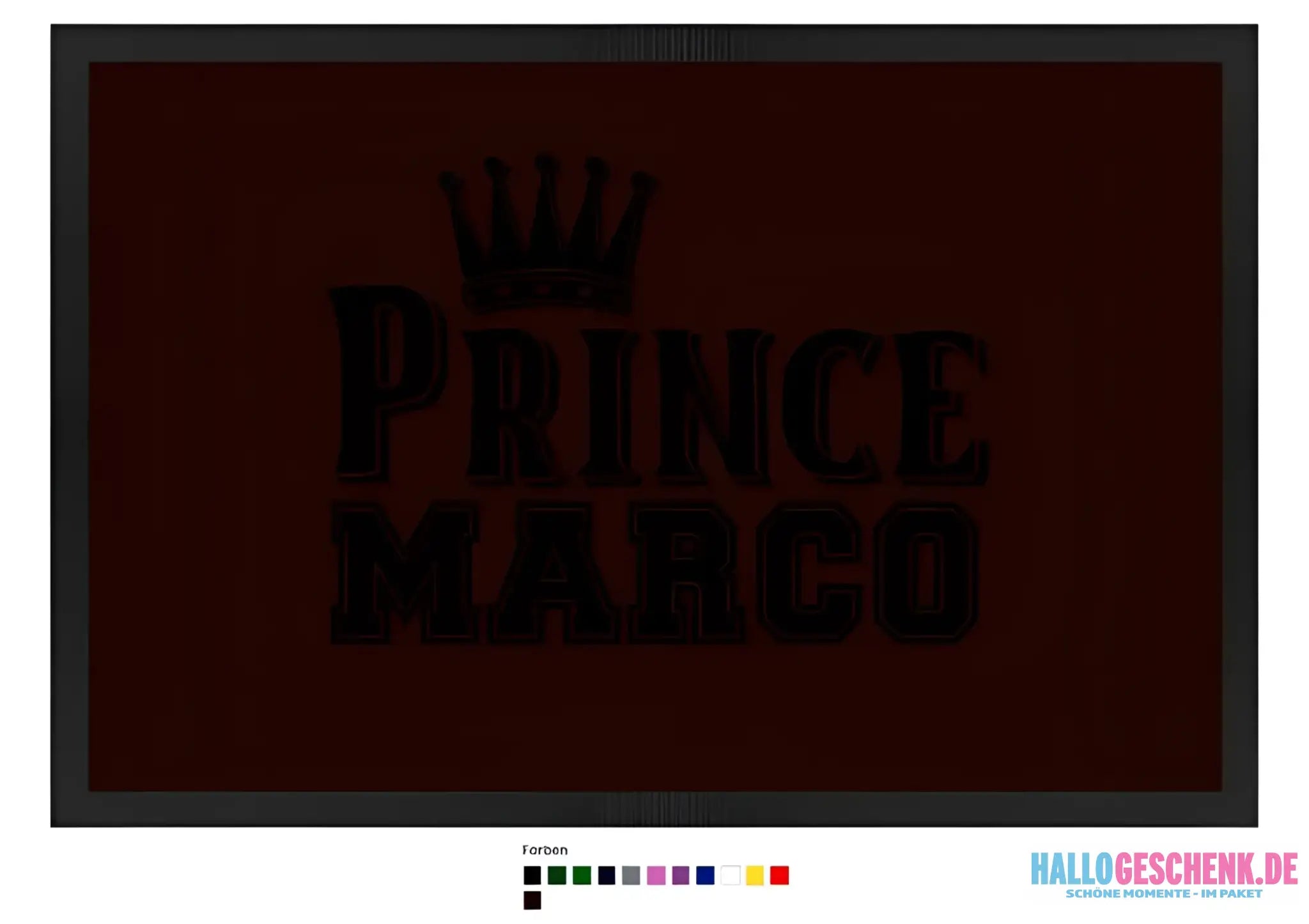 PRINCE + WUNSCHNAME • Fußmatte • Exklusivdesign • personalisiert