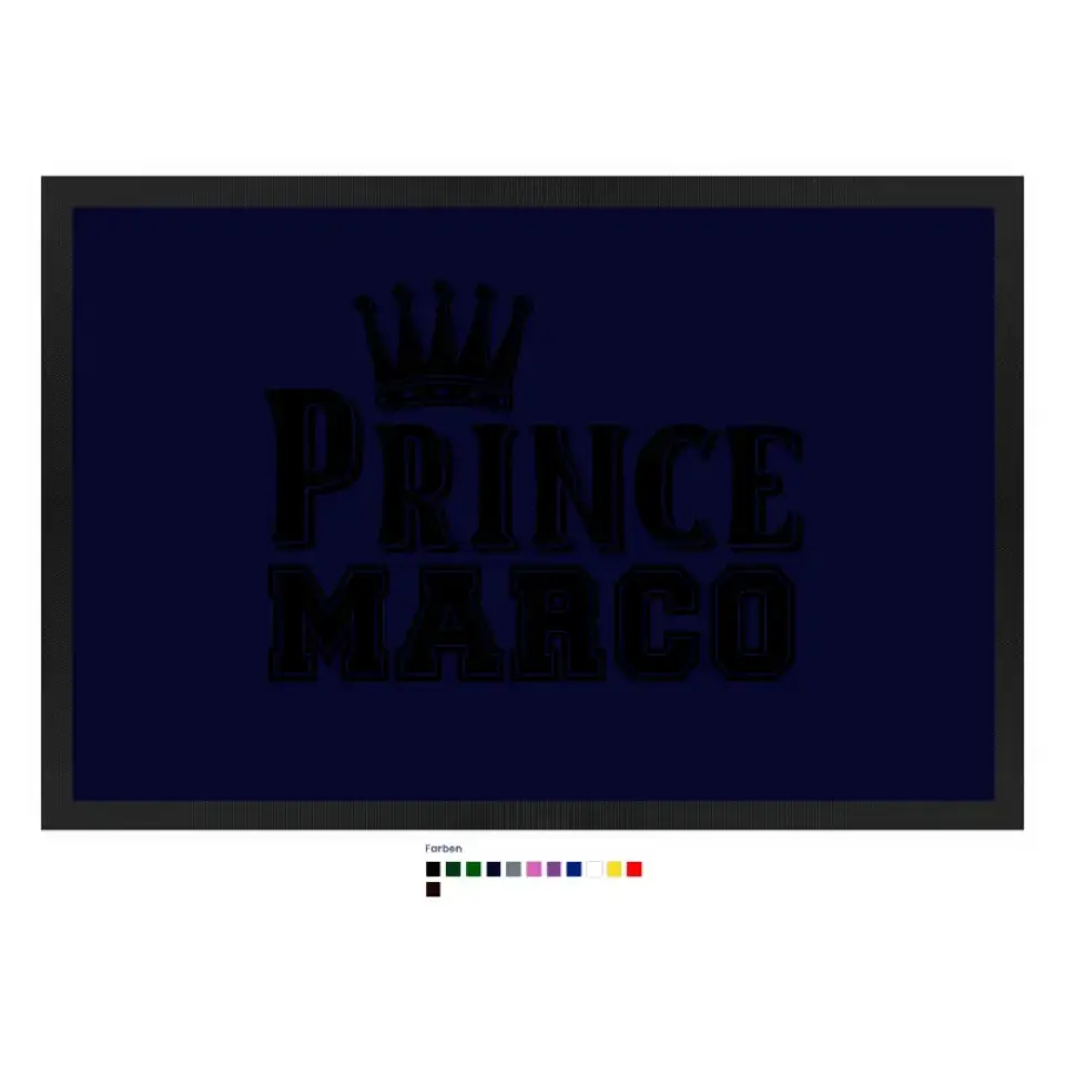 PRINCE + WUNSCHNAME • Fußmatte • Exklusivdesign • personalisiert