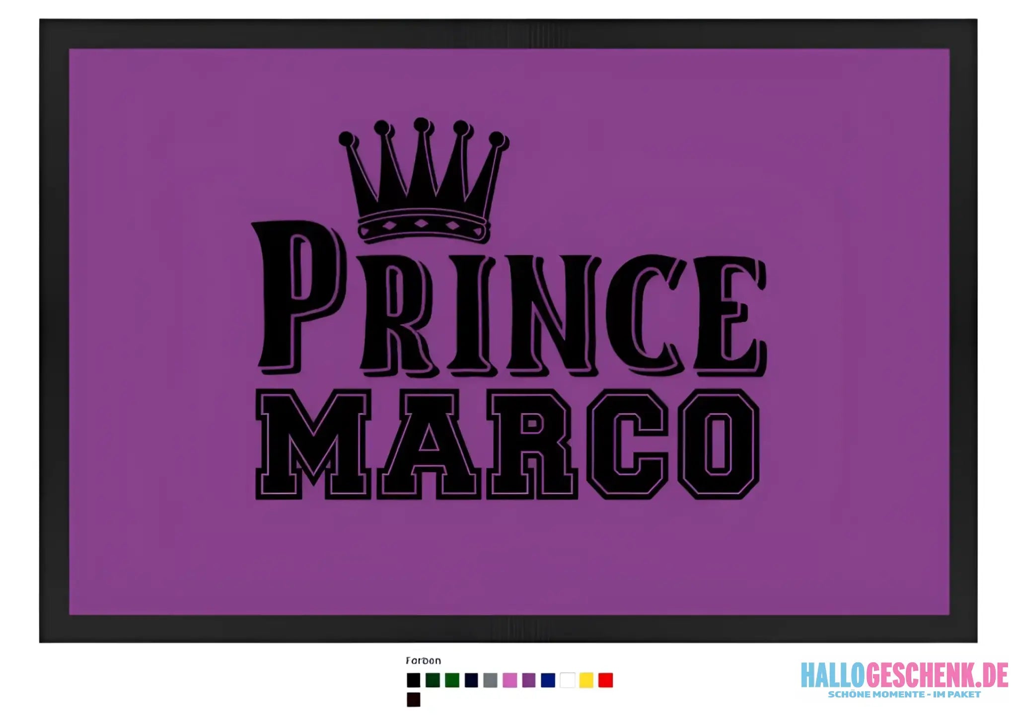 PRINCE + WUNSCHNAME • Fußmatte • Exklusivdesign • personalisiert