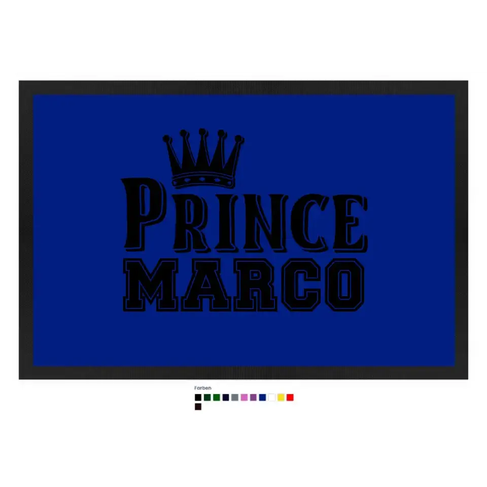 PRINCE + WUNSCHNAME • Fußmatte • Exklusivdesign • personalisiert