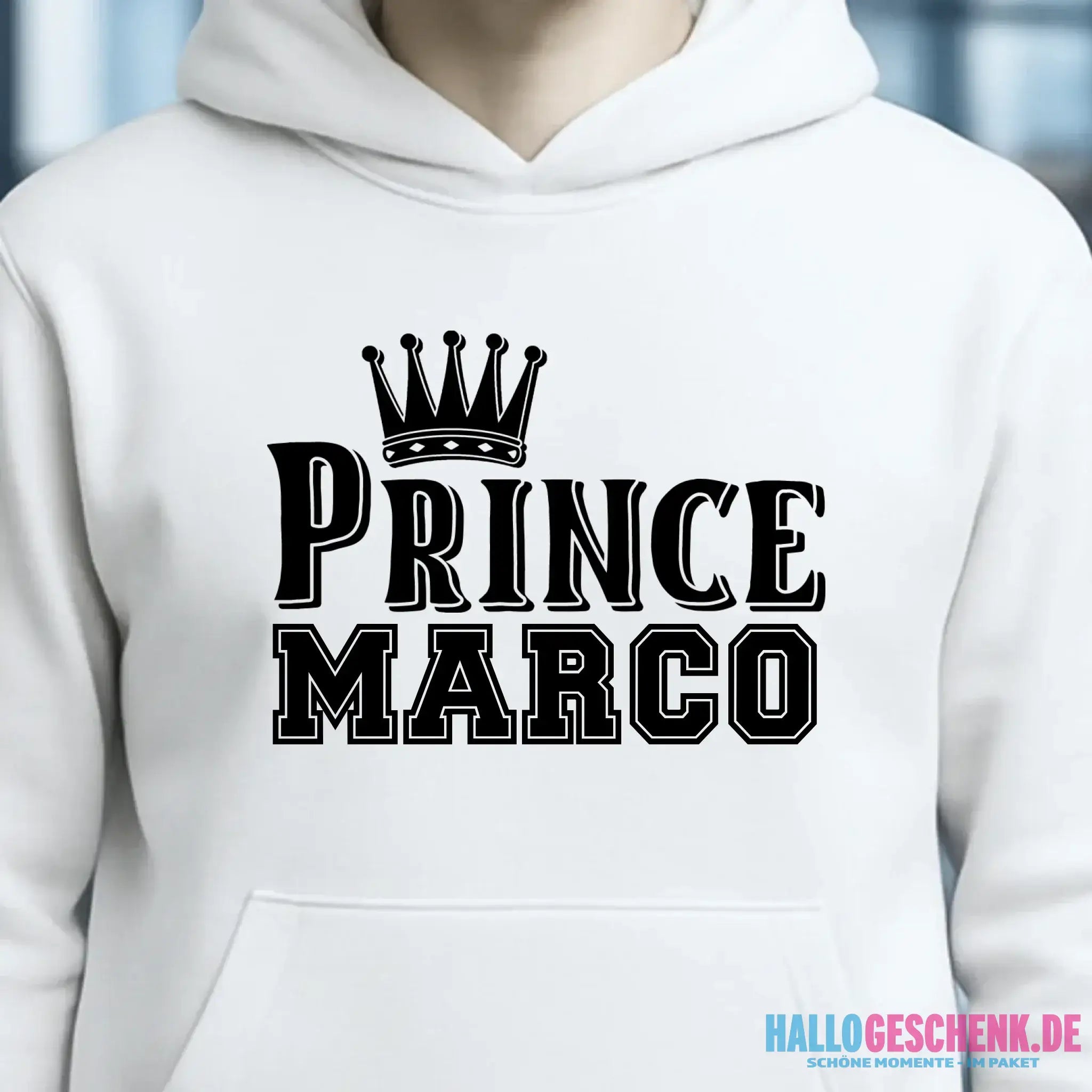 PRINCE + WUNSCHNAME • Unisex Premium Hoodie XS-5XL aus Bio-Baumwolle für Damen & Herren • Exklusivdesign • personalisiert
