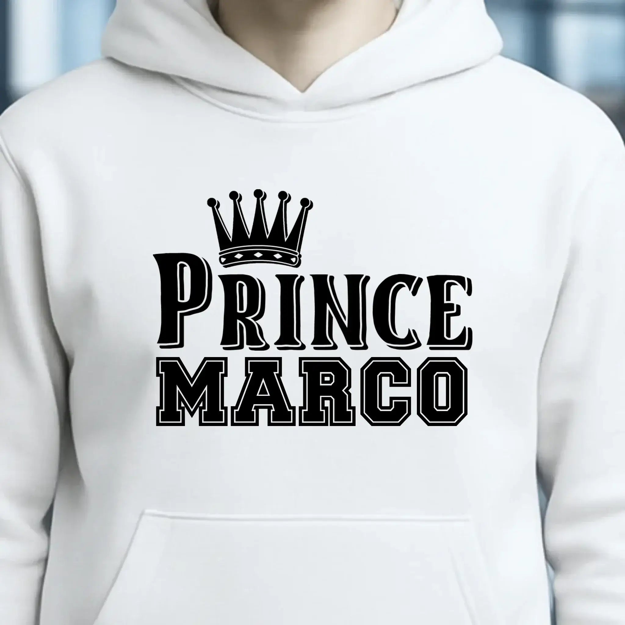 PRINCE + WUNSCHNAME • Unisex Premium Hoodie XS-5XL aus Bio-Baumwolle für Damen & Herren • Exklusivdesign • personalisiert