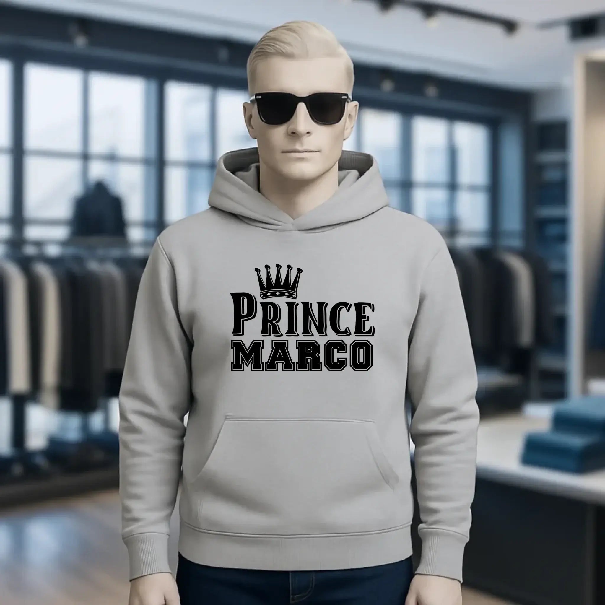 PRINCE + WUNSCHNAME • Unisex Premium Hoodie XS-5XL aus Bio-Baumwolle für Damen & Herren • Exklusivdesign • personalisiert