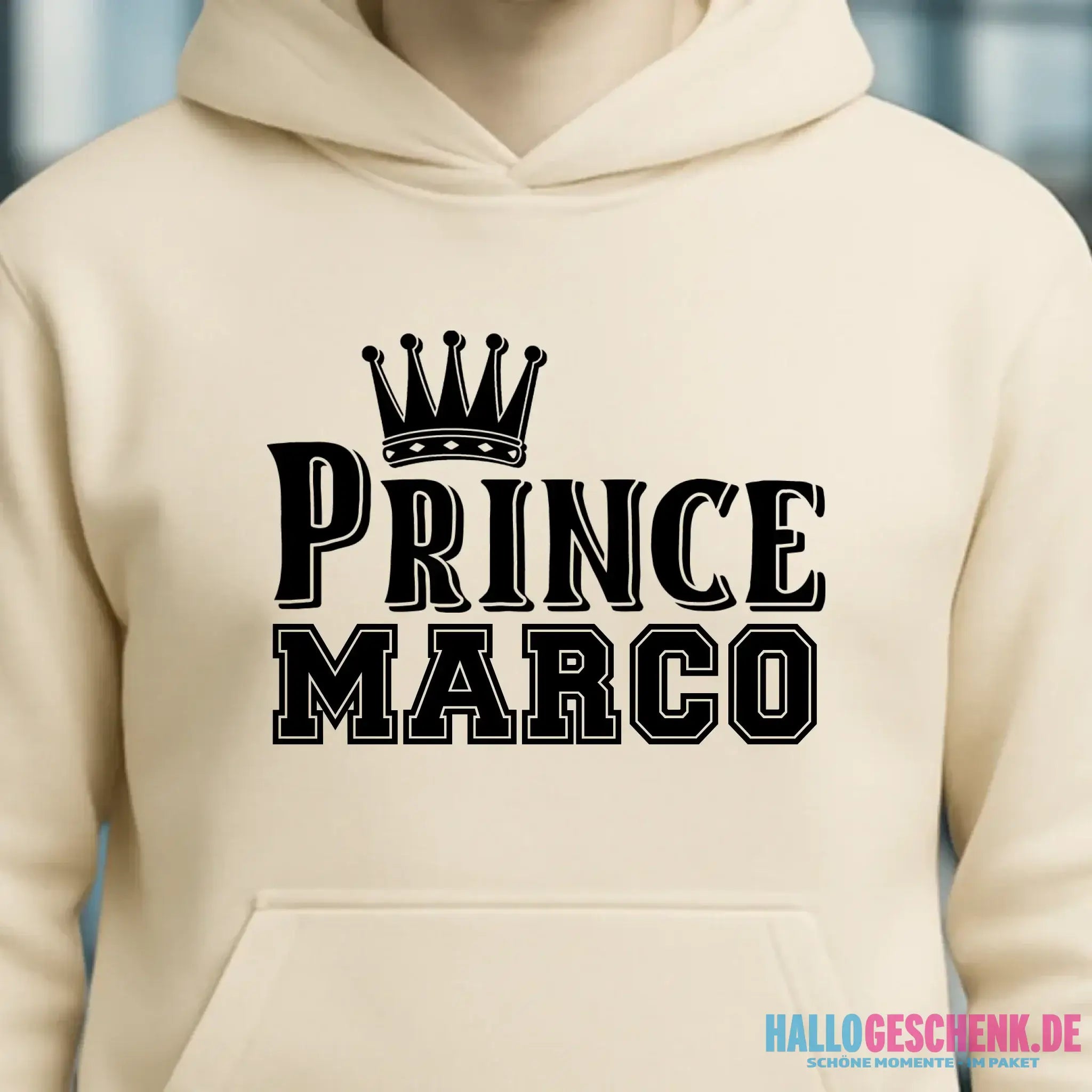 PRINCE + WUNSCHNAME • Unisex Premium Hoodie XS-5XL aus Bio-Baumwolle für Damen & Herren • Exklusivdesign • personalisiert