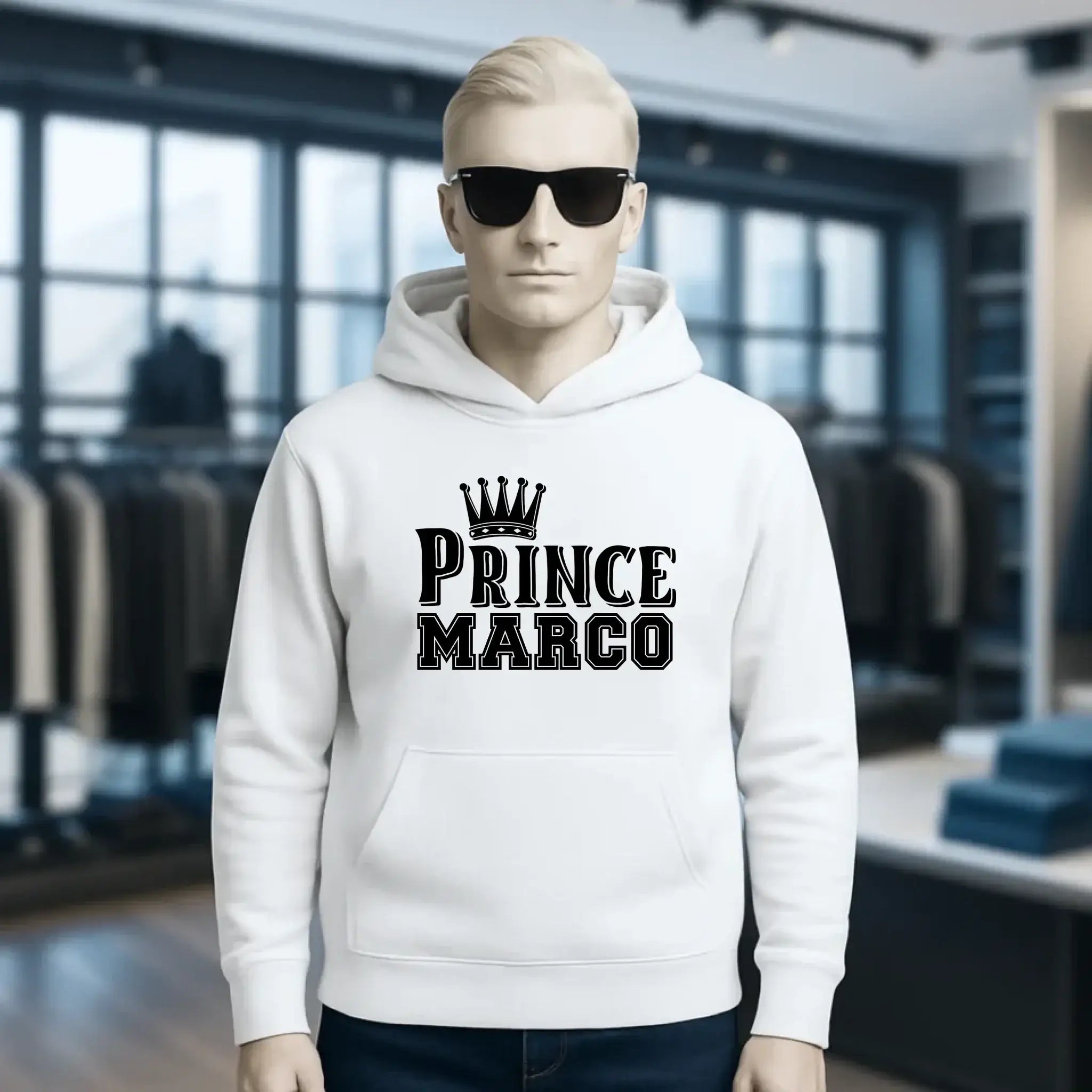 PRINCE + WUNSCHNAME • Unisex Premium Hoodie XS-5XL aus Bio-Baumwolle für Damen & Herren • Exklusivdesign • personalisiert