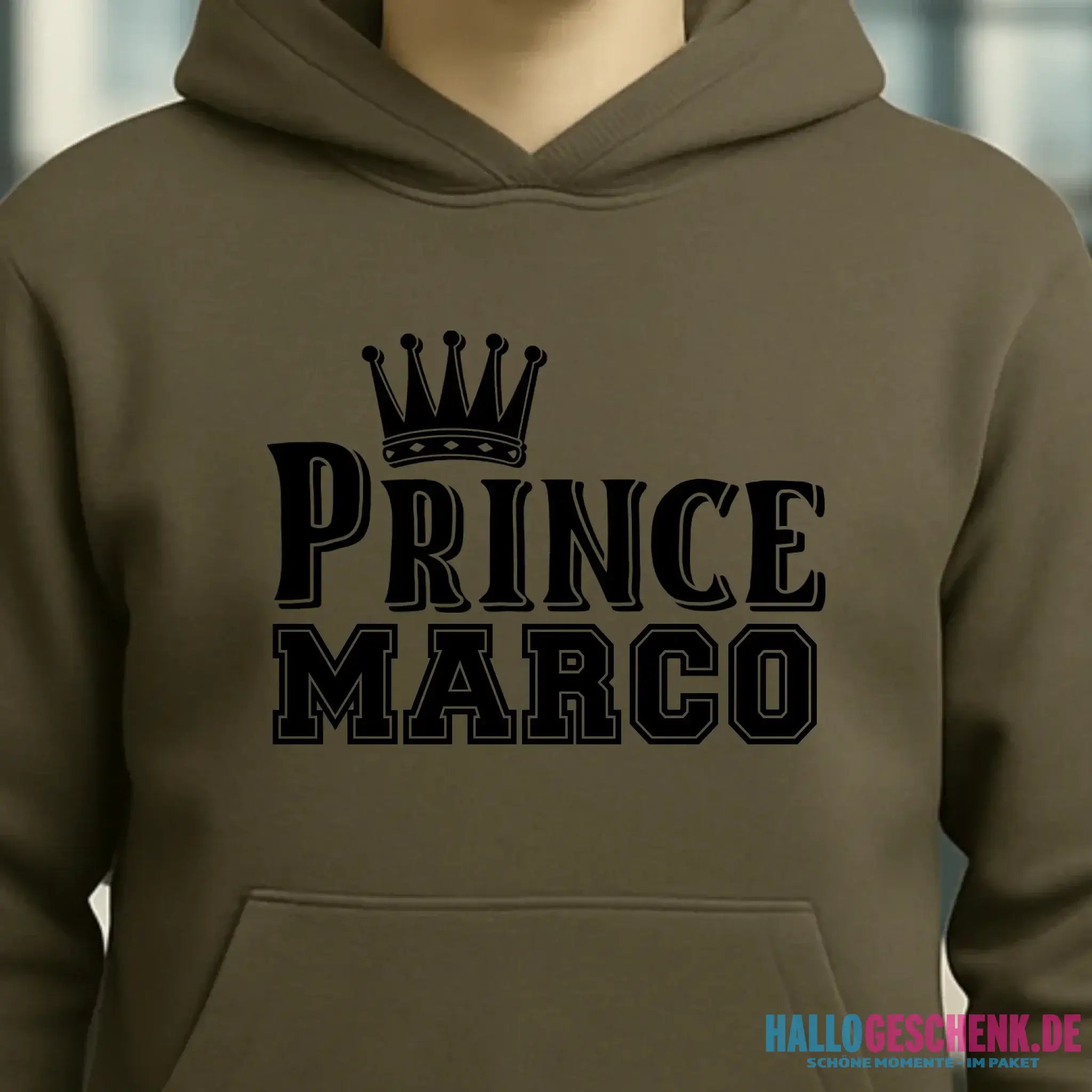PRINCE + WUNSCHNAME • Unisex Premium Hoodie XS-5XL aus Bio-Baumwolle für Damen & Herren • Exklusivdesign • personalisiert