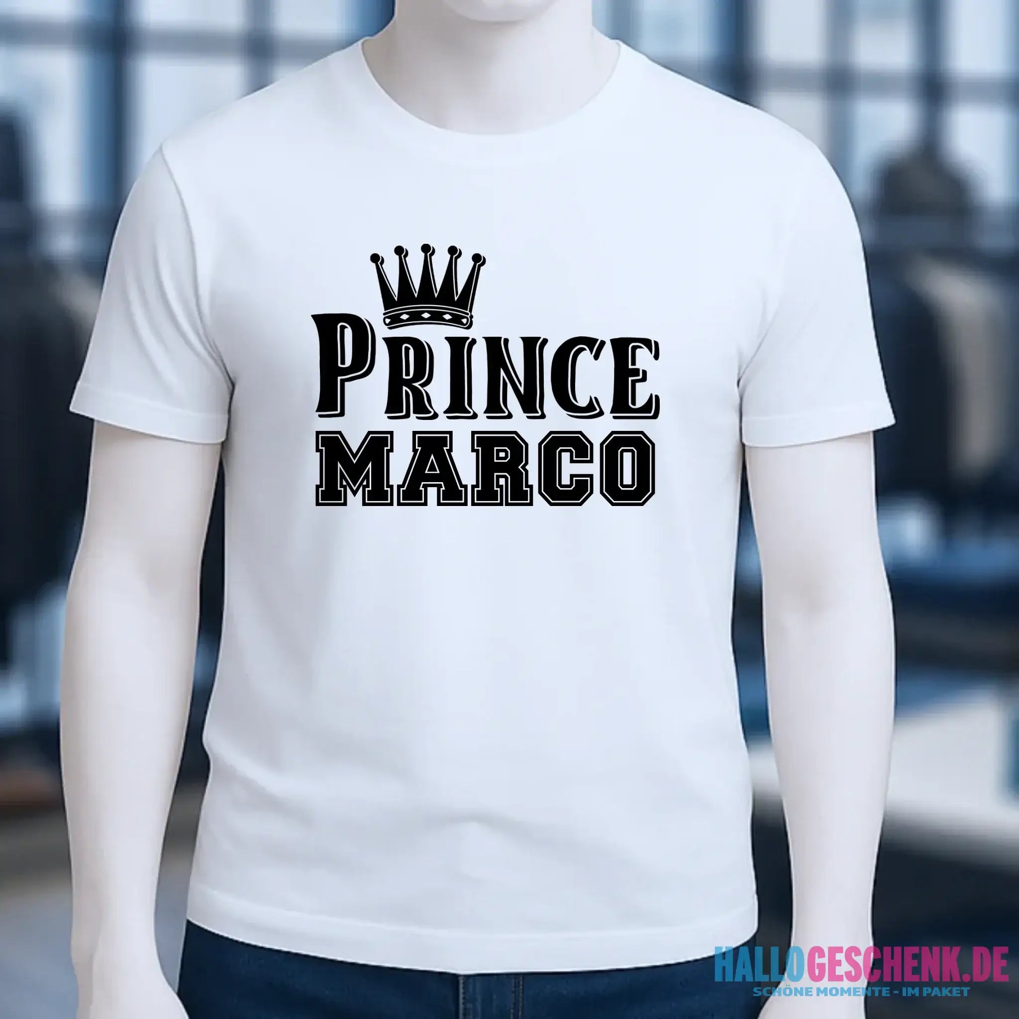 PRINCE + WUNSCHNAME • Unisex Premium T-Shirt XS-5XL aus Bio-Baumwolle für Damen & Herren • Exklusivdesign • personalisiert