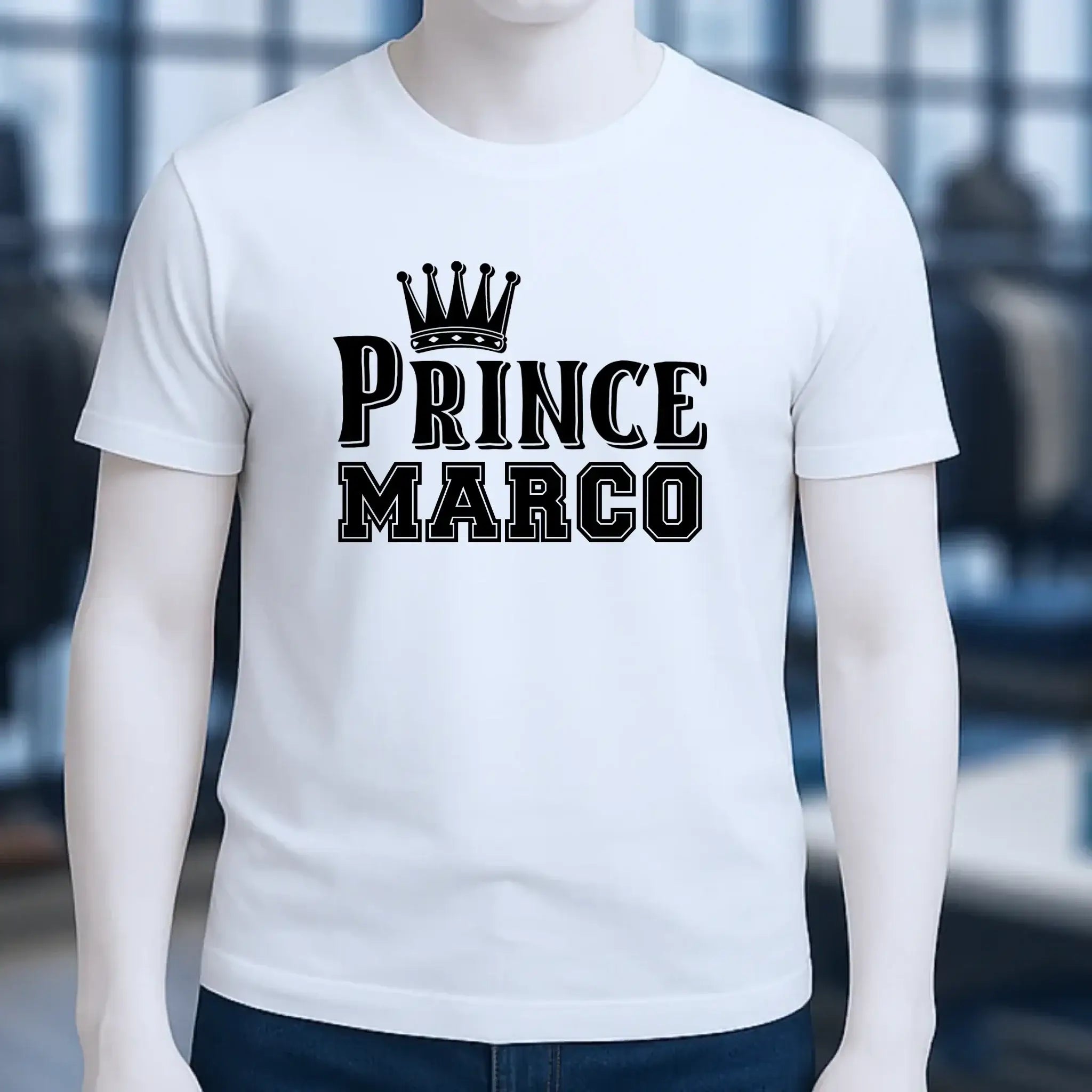 PRINCE + WUNSCHNAME • Unisex Premium T-Shirt XS-5XL aus Bio-Baumwolle für Damen & Herren • Exklusivdesign • personalisiert