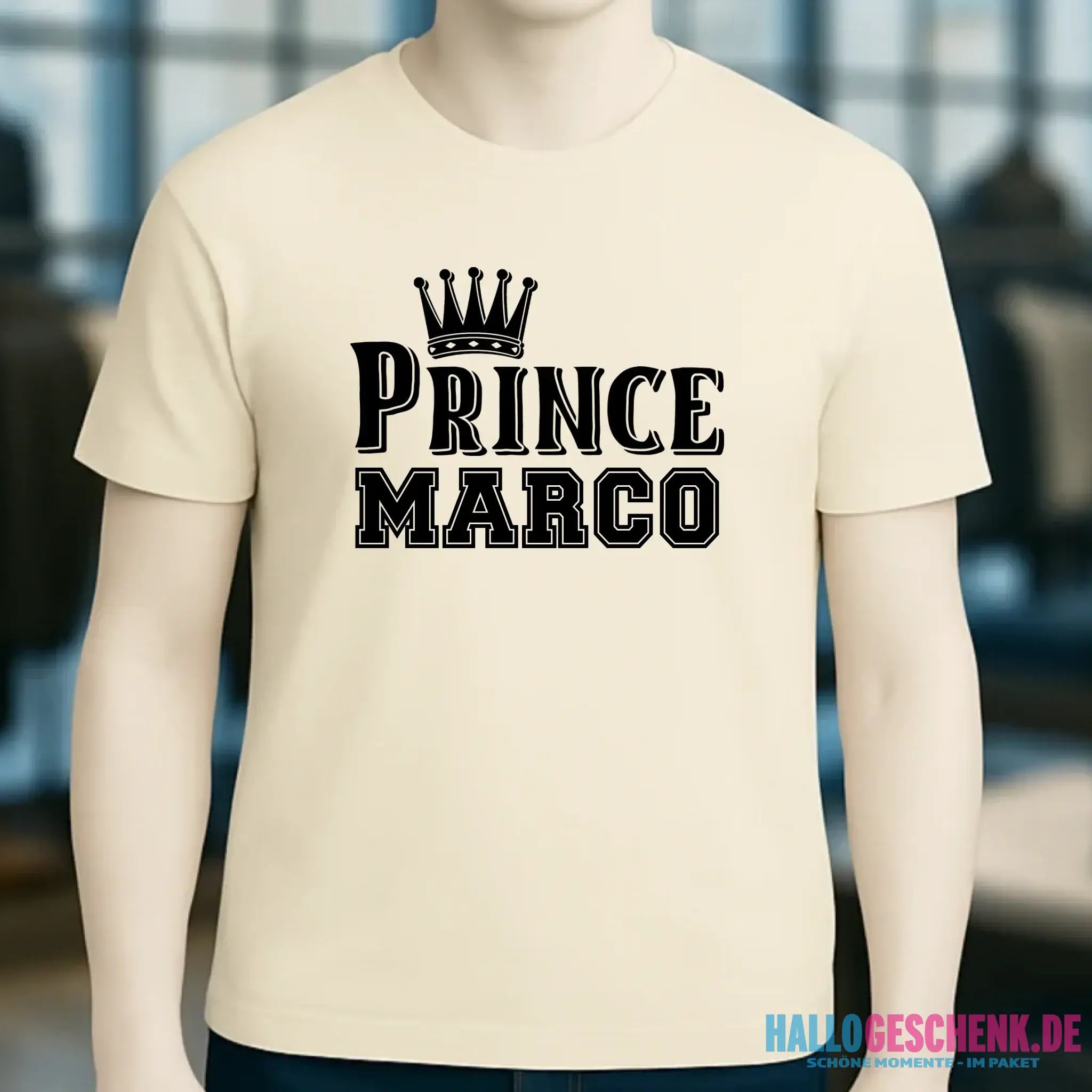 PRINCE + WUNSCHNAME • Unisex Premium T-Shirt XS-5XL aus Bio-Baumwolle für Damen & Herren • Exklusivdesign • personalisiert