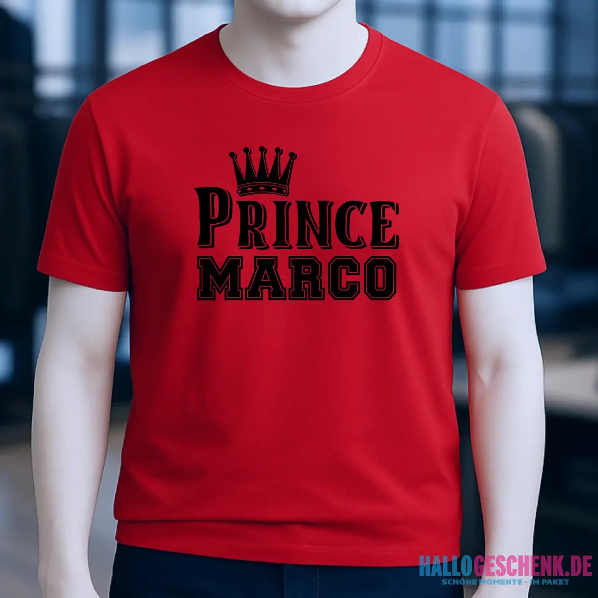 PRINCE + WUNSCHNAME • Unisex Premium T-Shirt XS-5XL aus Bio-Baumwolle für Damen & Herren • Exklusivdesign • personalisiert