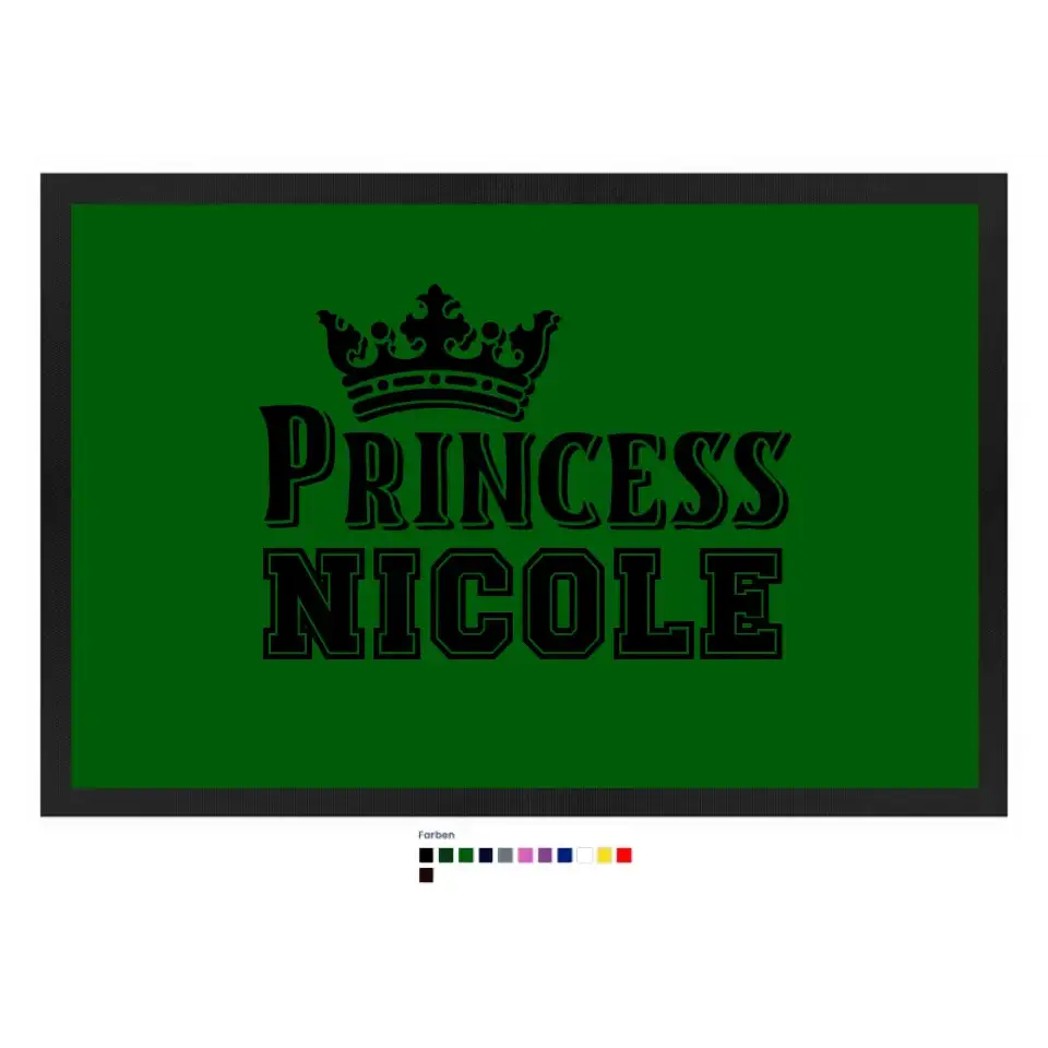 PRINCESS + WUNSCHNAME • Fußmatte • Exklusivdesign • personalisiert