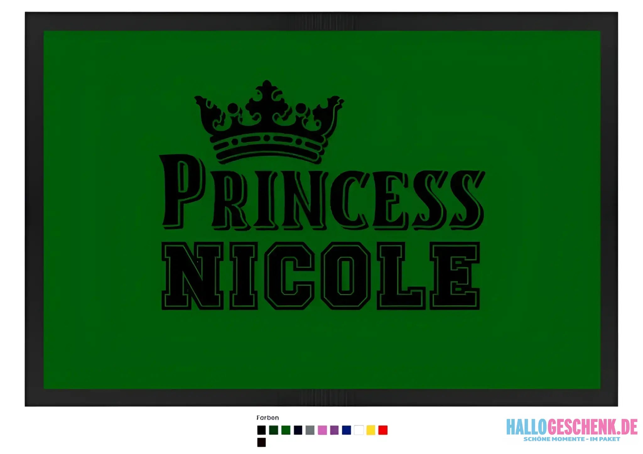 PRINCESS + WUNSCHNAME • Fußmatte • Exklusivdesign • personalisiert