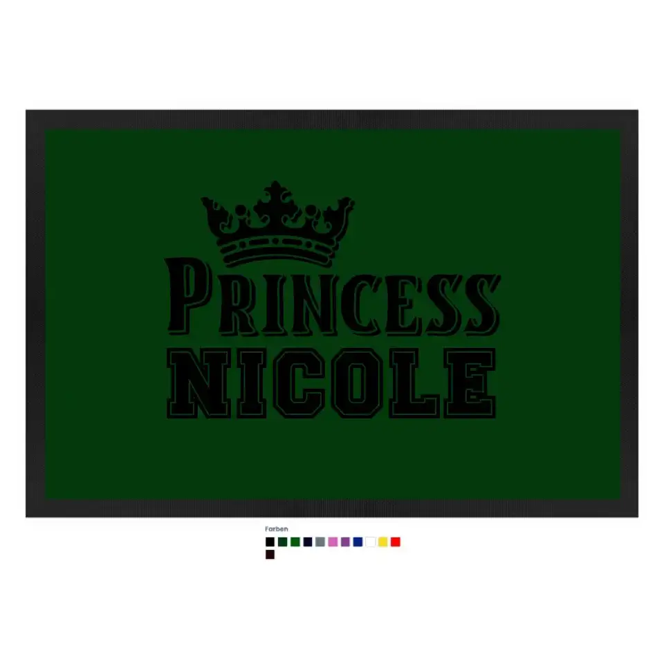 PRINCESS + WUNSCHNAME • Fußmatte • Exklusivdesign • personalisiert