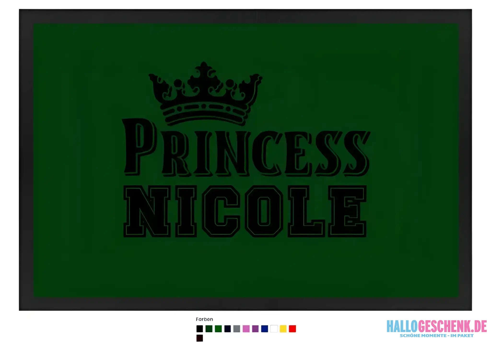 PRINCESS + WUNSCHNAME • Fußmatte • Exklusivdesign • personalisiert