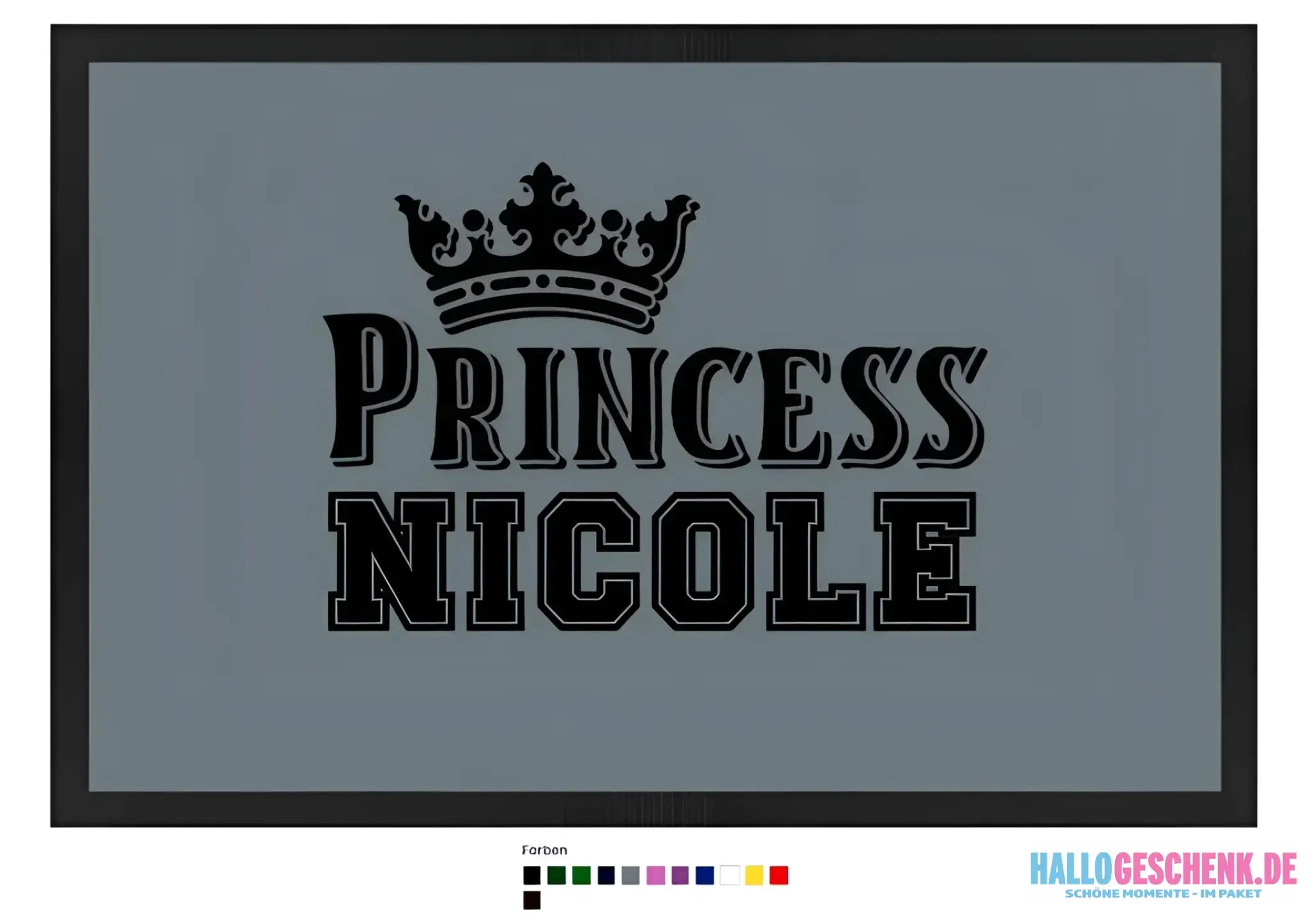 PRINCESS + WUNSCHNAME • Fußmatte • Exklusivdesign • personalisiert