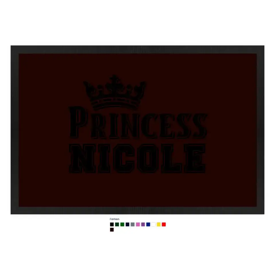 PRINCESS + WUNSCHNAME • Fußmatte • Exklusivdesign • personalisiert