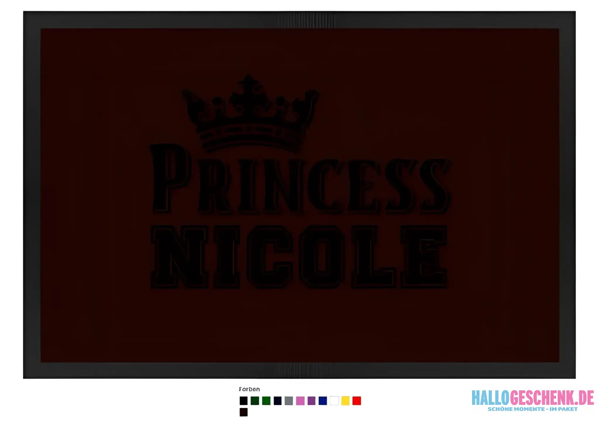 PRINCESS + WUNSCHNAME • Fußmatte • Exklusivdesign • personalisiert