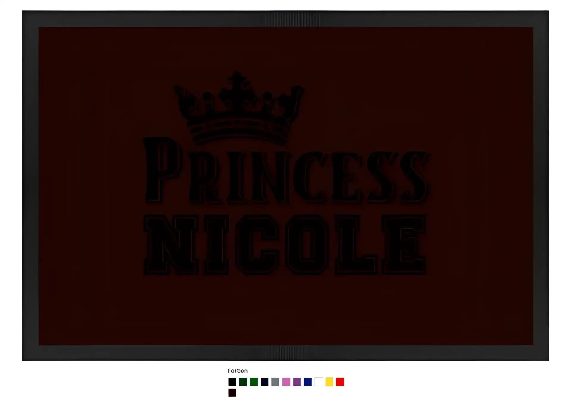 PRINCESS + WUNSCHNAME • Fußmatte • Exklusivdesign • personalisiert