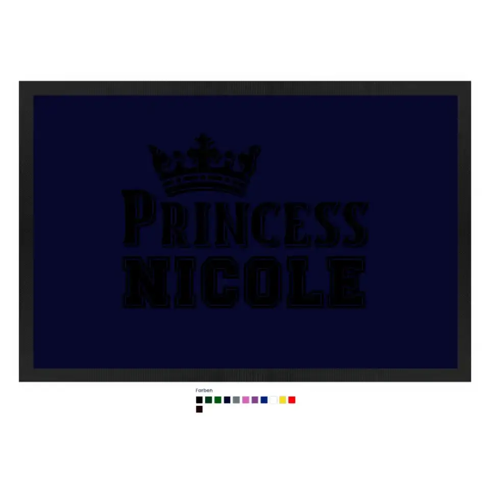 PRINCESS + WUNSCHNAME • Fußmatte • Exklusivdesign • personalisiert